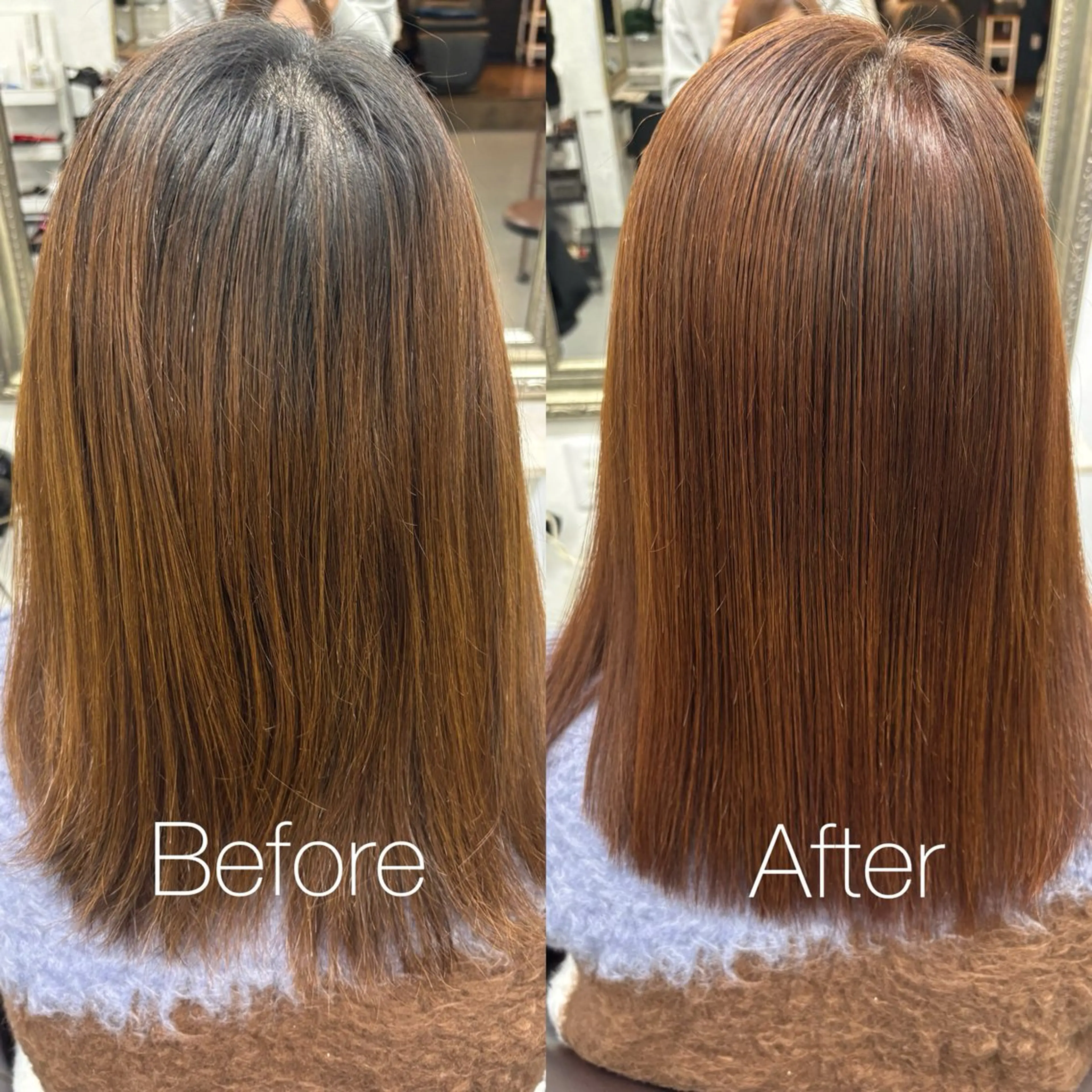 セミロング 髪質改善 カット ヘアカラー トリートメント スタイリスト HIROのヘアスタイル