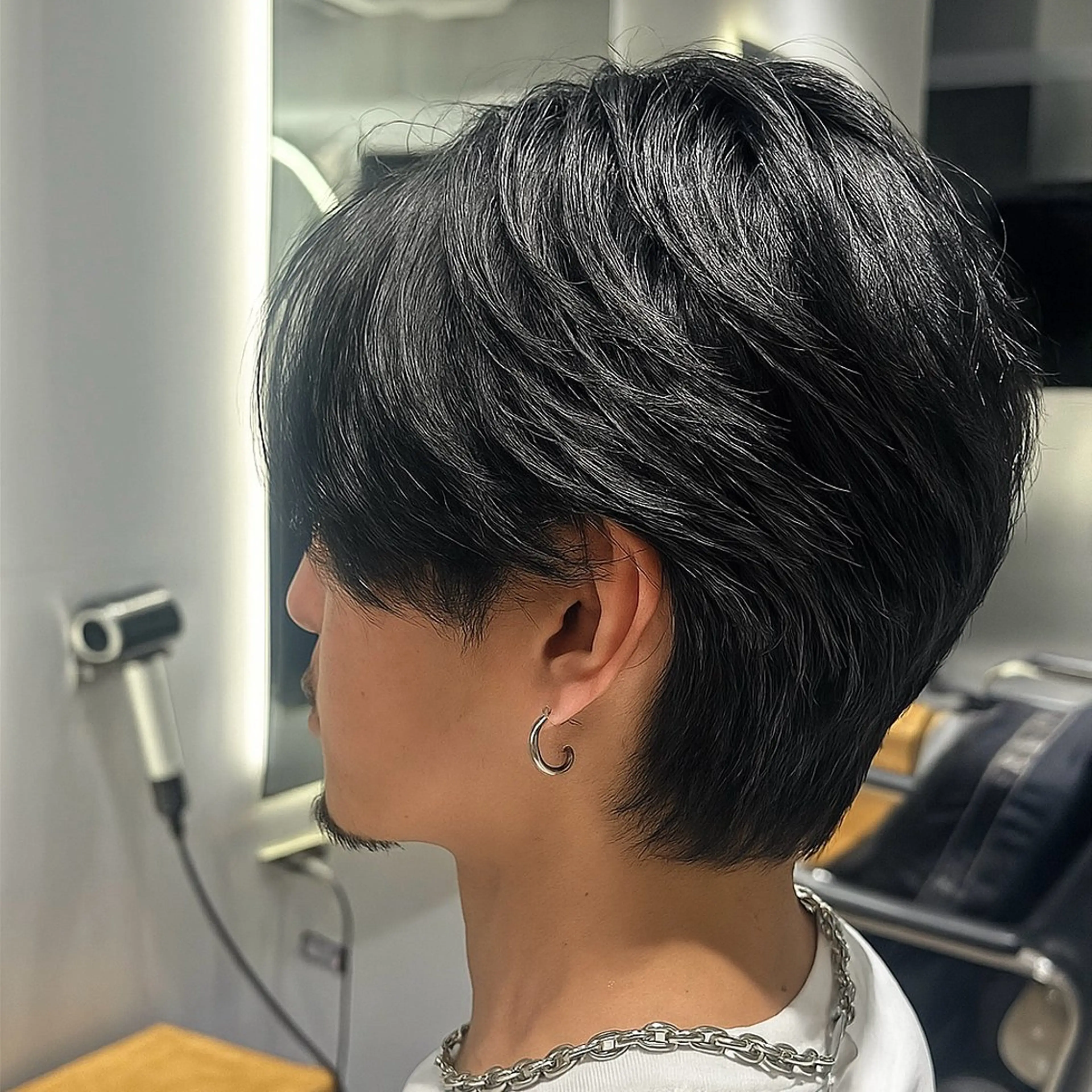 【✂️左側が流れない方へ✂️】メンズカット×ニュアンスパーマ×除去剤トリートメントの写真