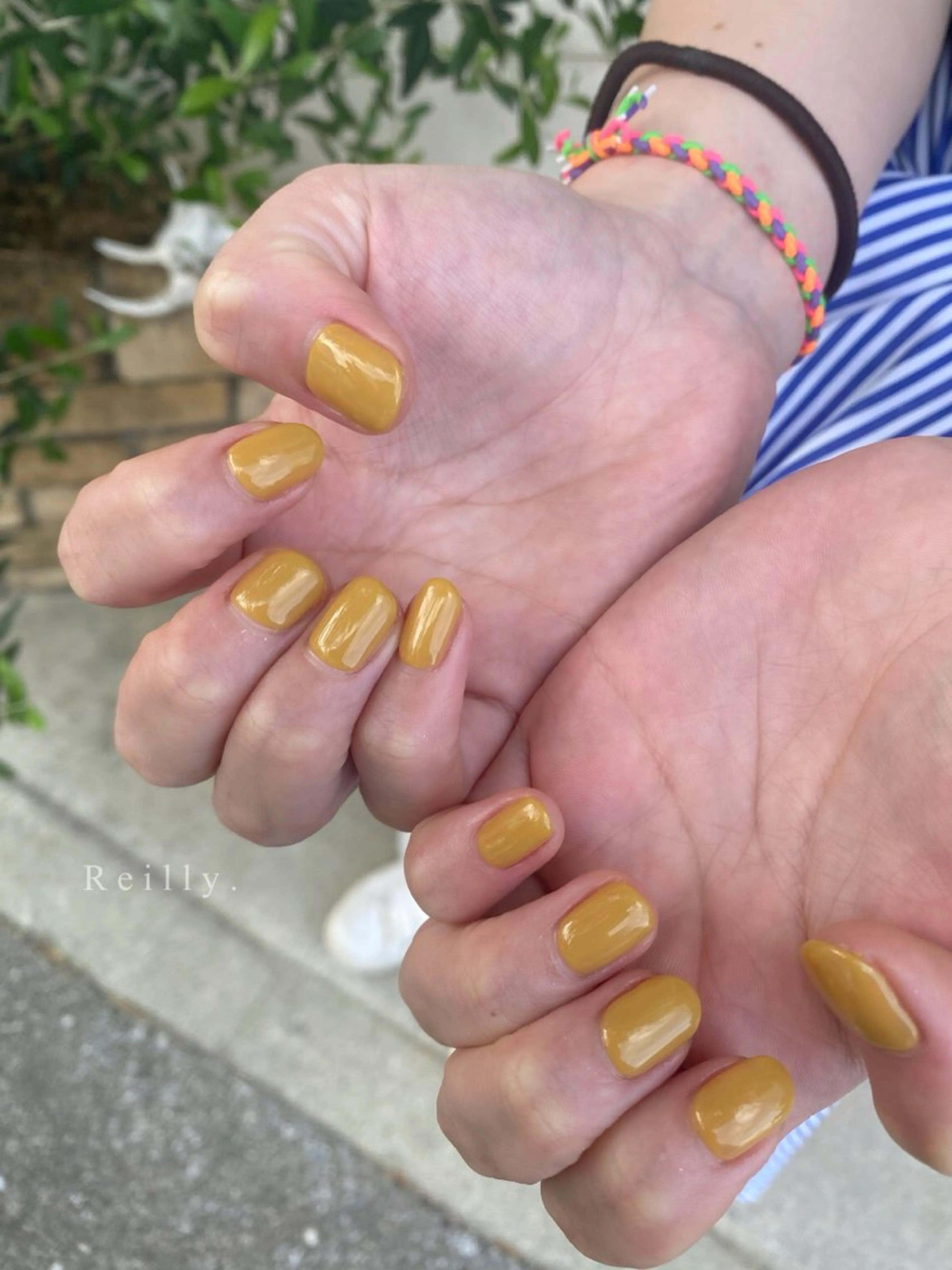 ネイル フラッシュネイル フレンチネイル ジェルネイル グラデーション ラメ(グリッター) ハンドネイル ハンドケア REILLY.　private nail salon所属・Marina 《REILLY.》のネイルデザイン