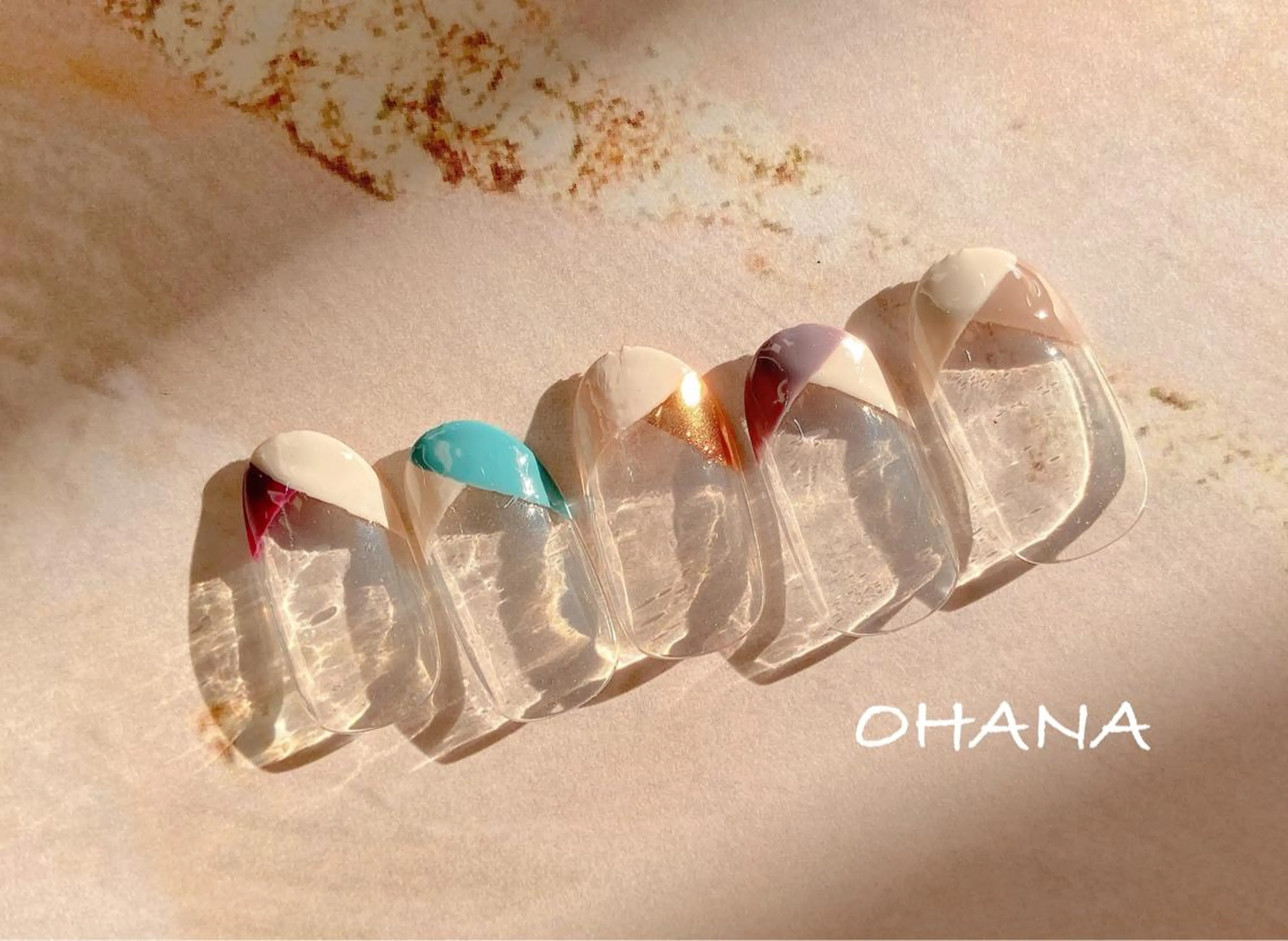 ネイル べっ甲ネイル フットネイル マグネットネイル ミラーネイル ニュアンスネイル nailroom  OHANA所属・nailroom OHANA🌴のネイルデザイン