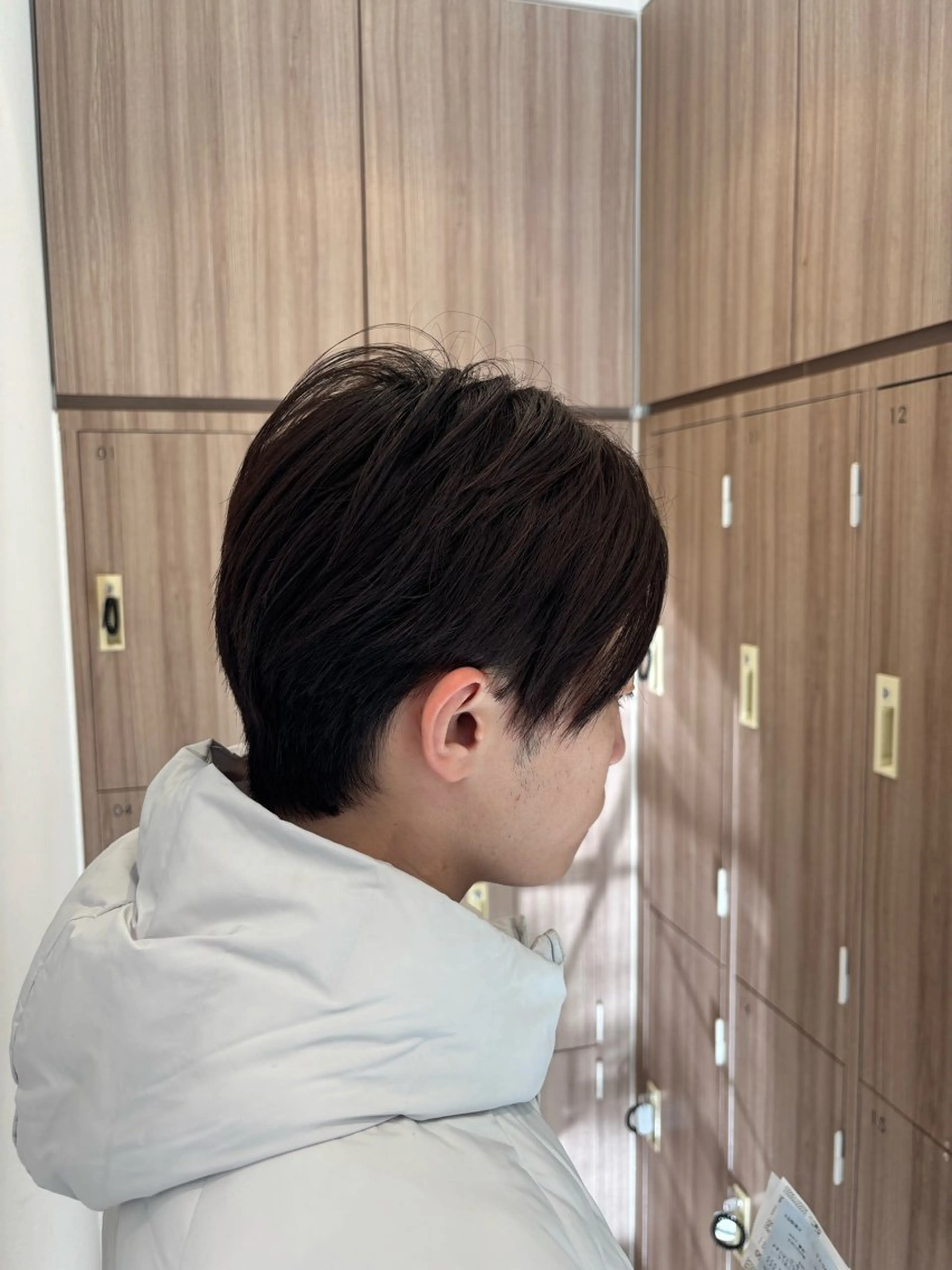 パーマ メンズ センターパート 山本 侑平のヘアスタイル