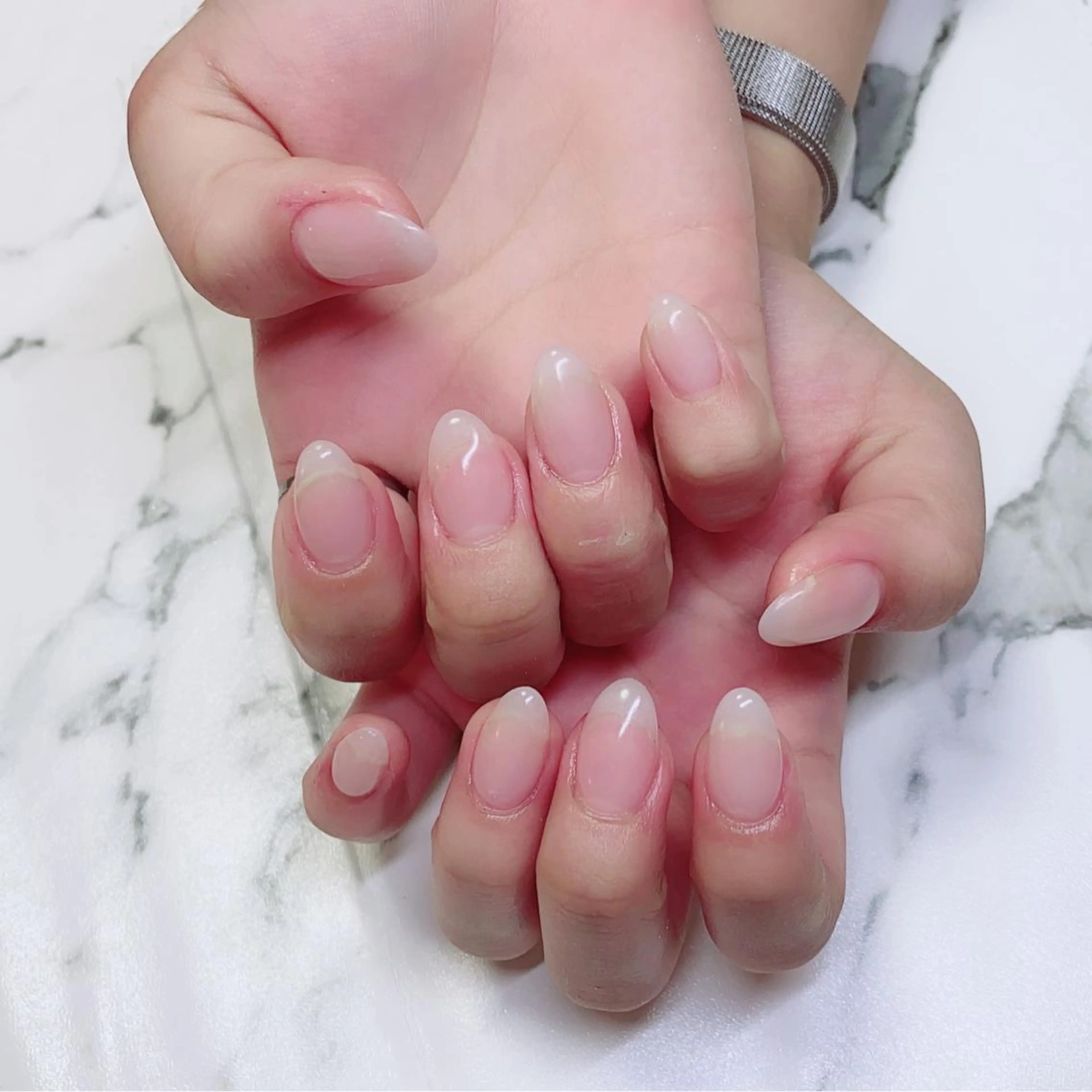 ロング カラー ネイル 長さ出し Q Free nailsのネイルデザイン