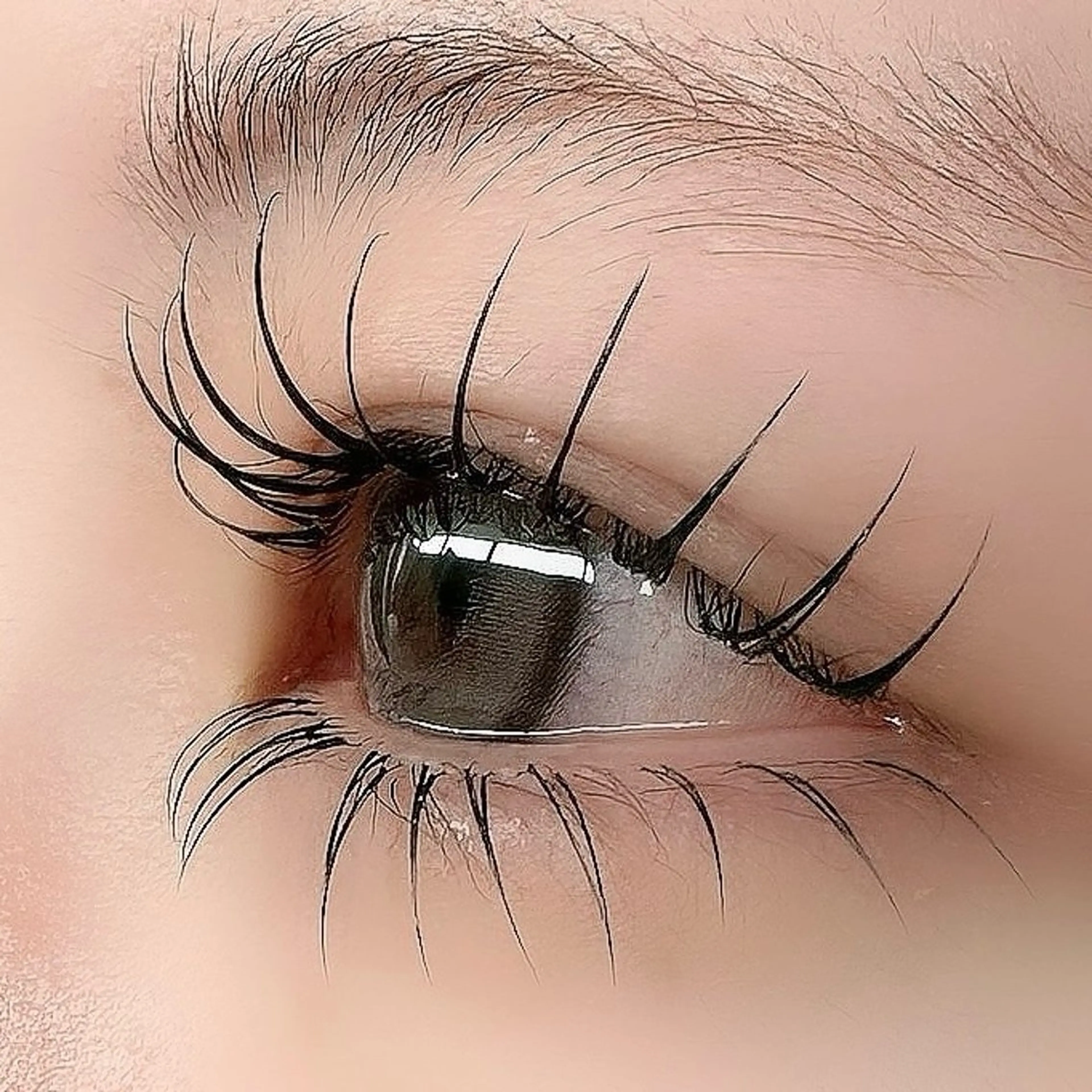 【上下】中顔面短縮⭐️フラットマットラッシュ~120本+下マツエク~60本 ¥7,700❗️の写真