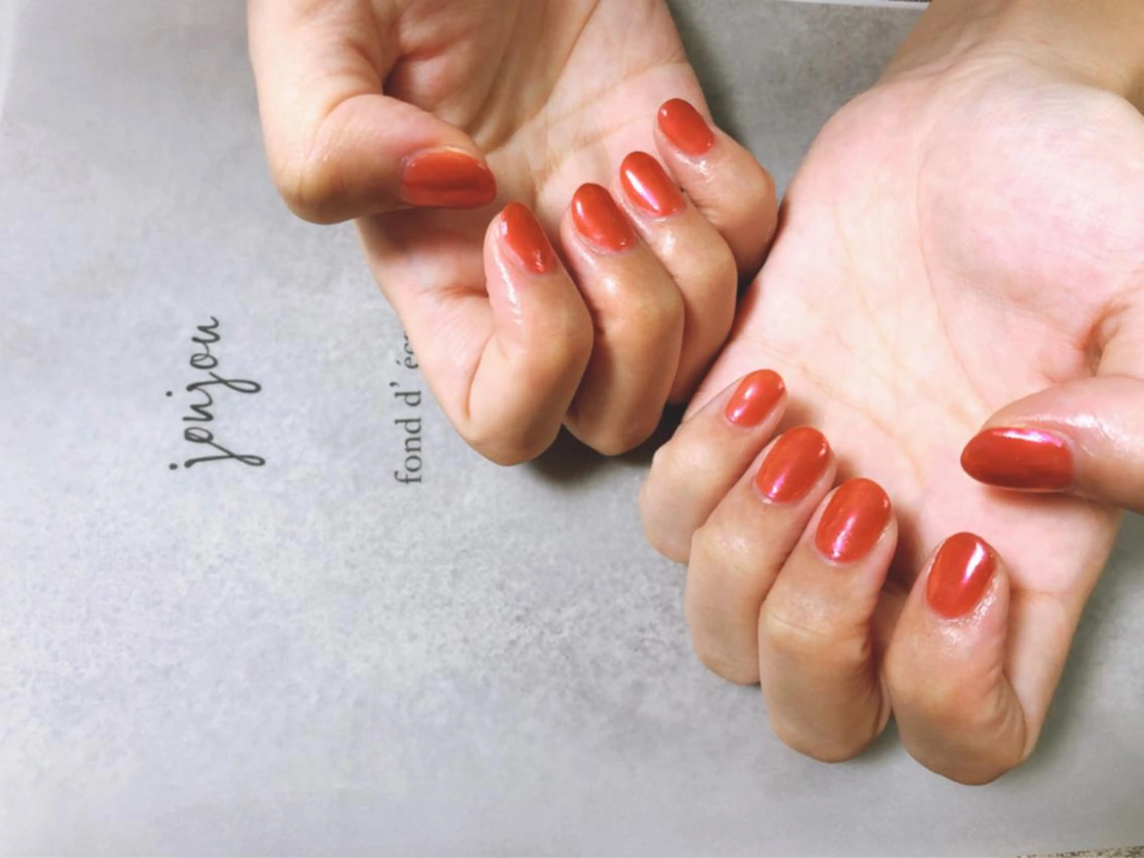 ネイル オーロラネイル ピンク Mogu nail 二子玉川のネイルデザイン