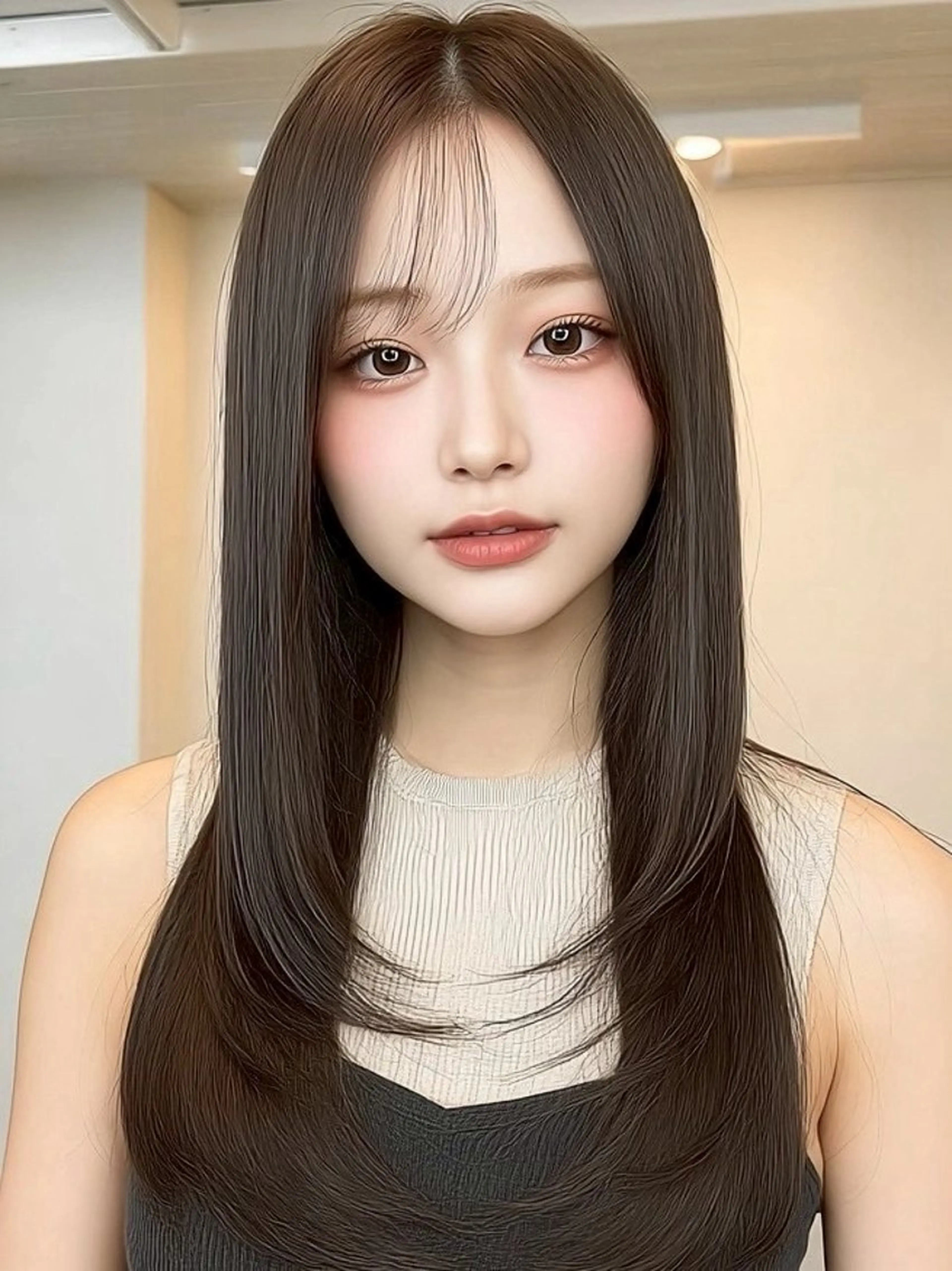 ロング 縮毛矯正 カット 縮毛矯正 Saki/お悩み解決 /似合わせカットのヘアスタイル