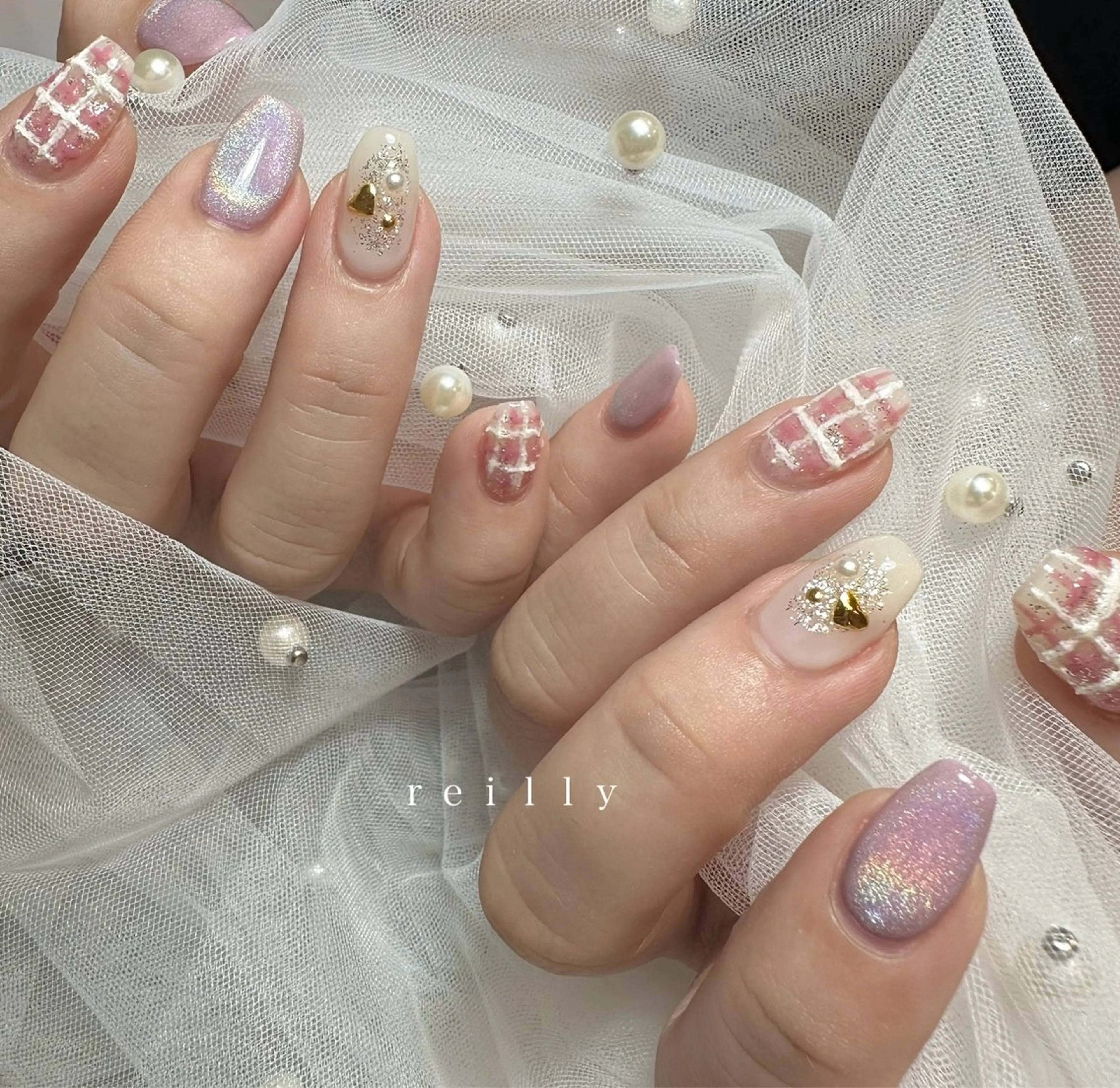 ネイル チークネイル 長さ出し フットネイル フレンチネイル ジェルネイル ハンドネイル Reilly nail.所属・Reillynail レイリーネイルのネイルデザイン