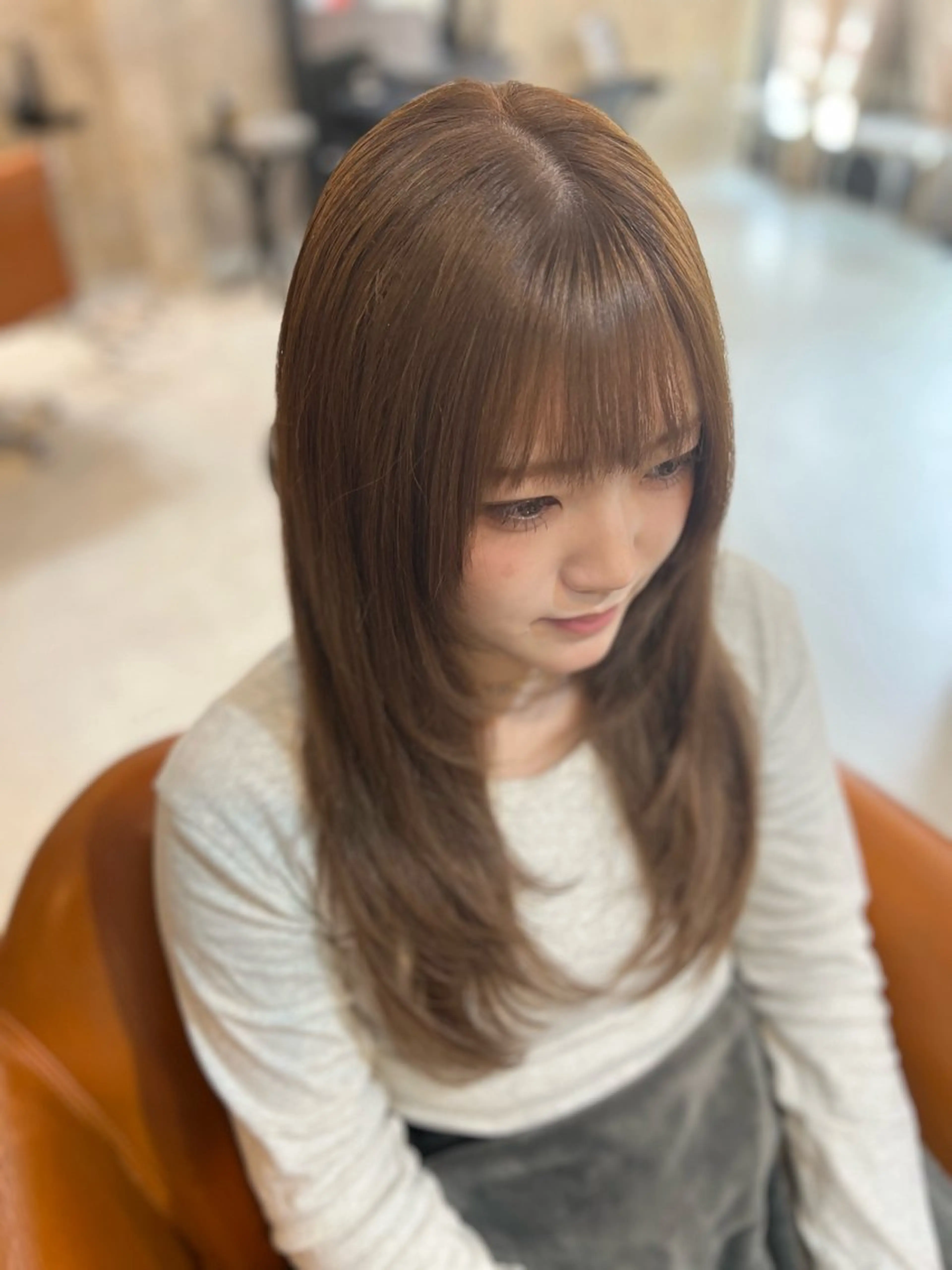 セミロング ヘアカラー エクステ Wakita Masakiのヘアスタイル