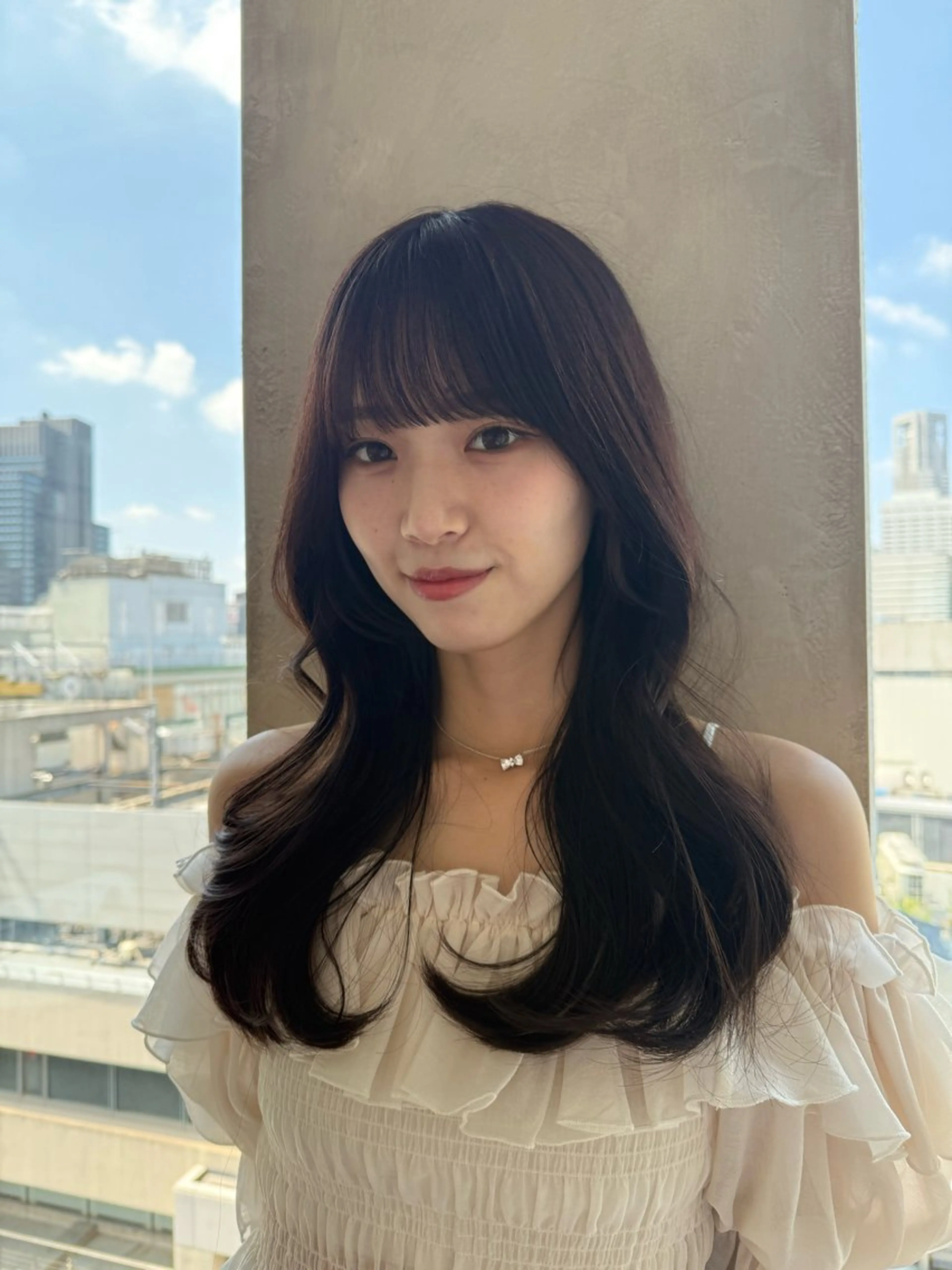 ロング カラー レイヤー/韓国ヘア/ 艶髪/石戸谷海斗のヘアスタイル