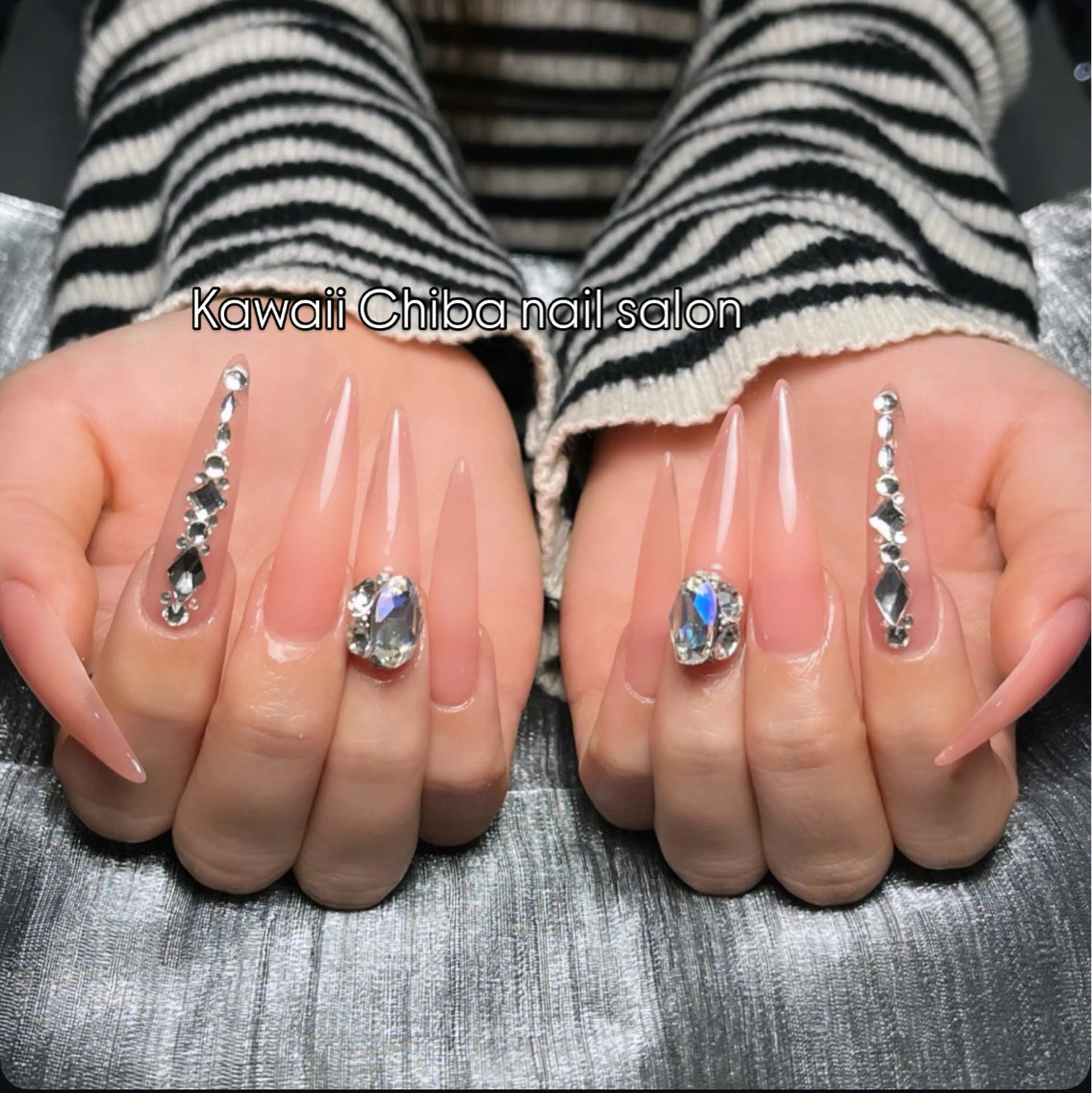 ネイル アートネイル クリアネイル ジェルネイル ハート 韓国ネイル Kawaii Chiba Nail所属・Kawaii Chiba nailのネイルデザイン