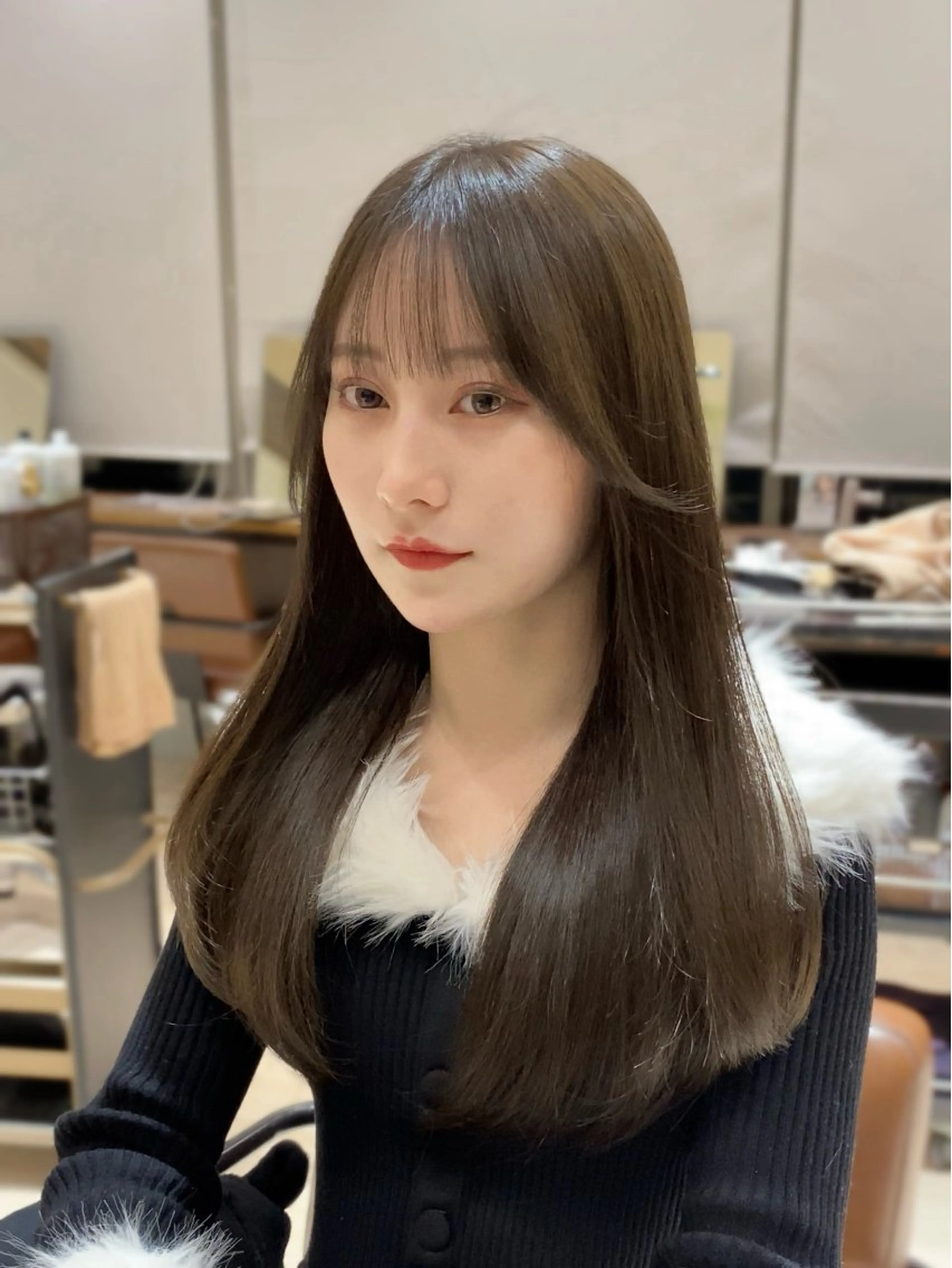 ミディアム カラー ヘアアレンジ 最小顔周り&レイヤー 特化/池袋/kokiのヘアスタイル