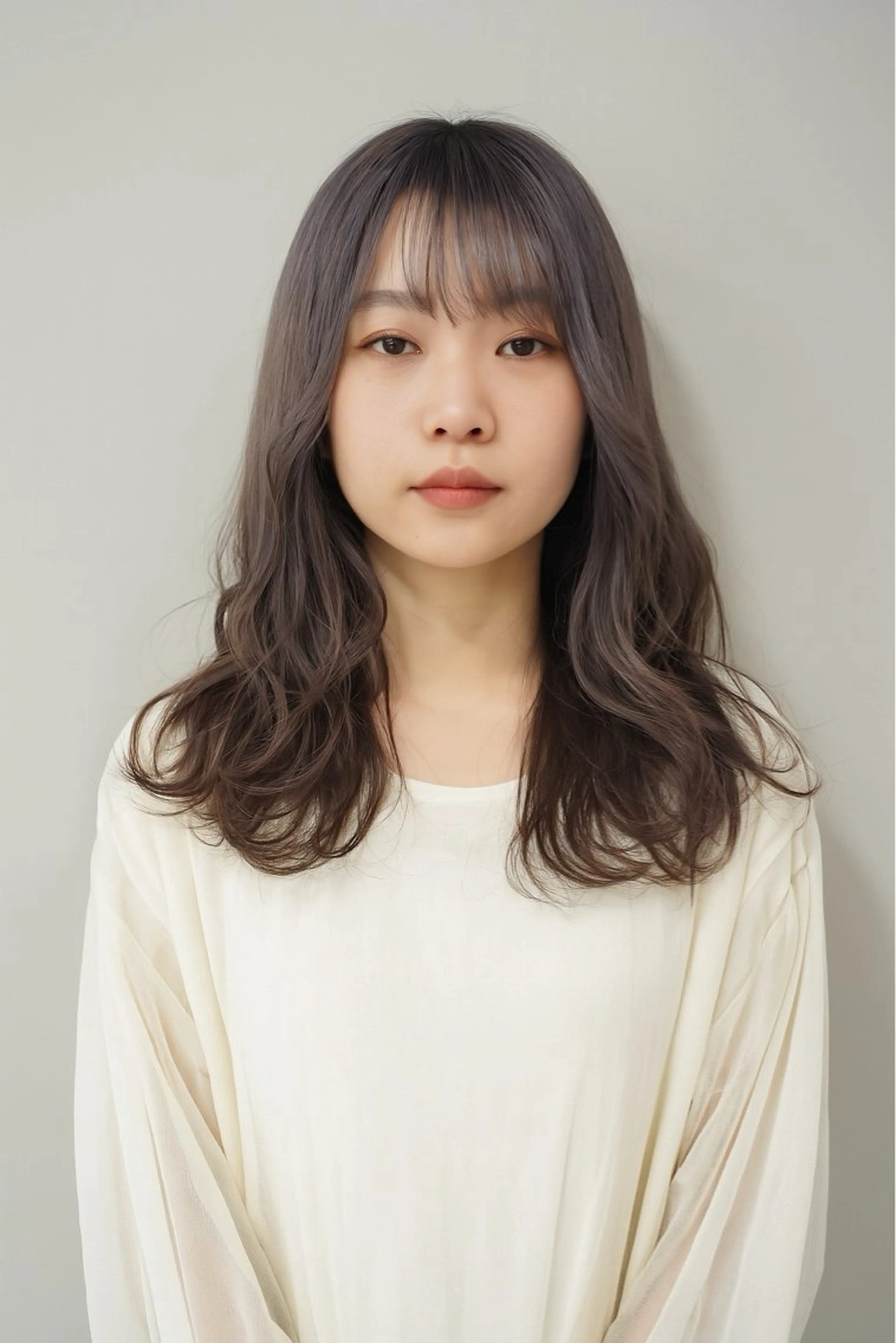 【低ダメージで憧れの透明感】韓国風全体ケアダブルカラー（ブリーチ込み）の写真