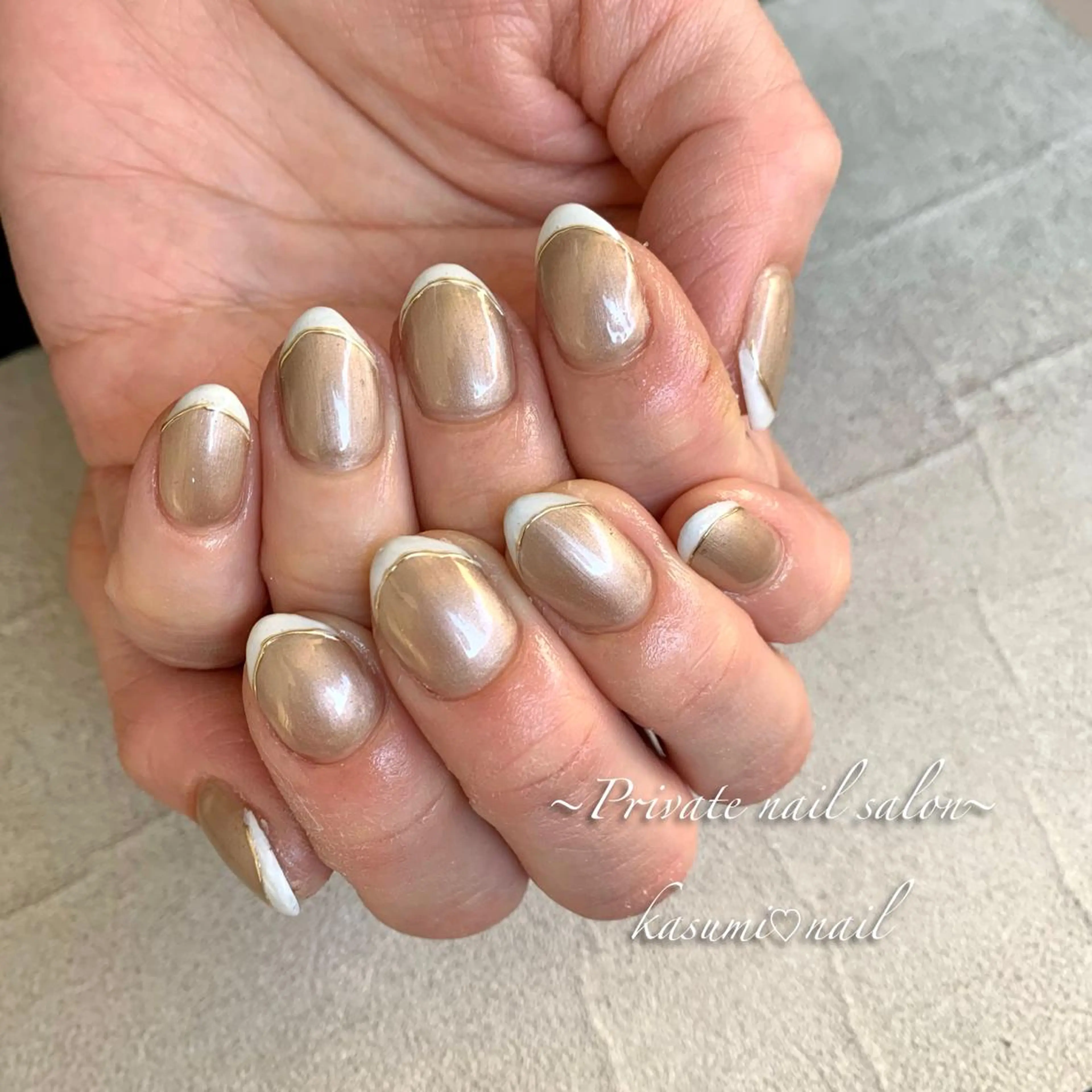 ネイル アートネイル ラメ(グリッター) マグネットネイル ミラーネイル ニュアンスネイル KASUMI♡ Nailのネイルデザイン