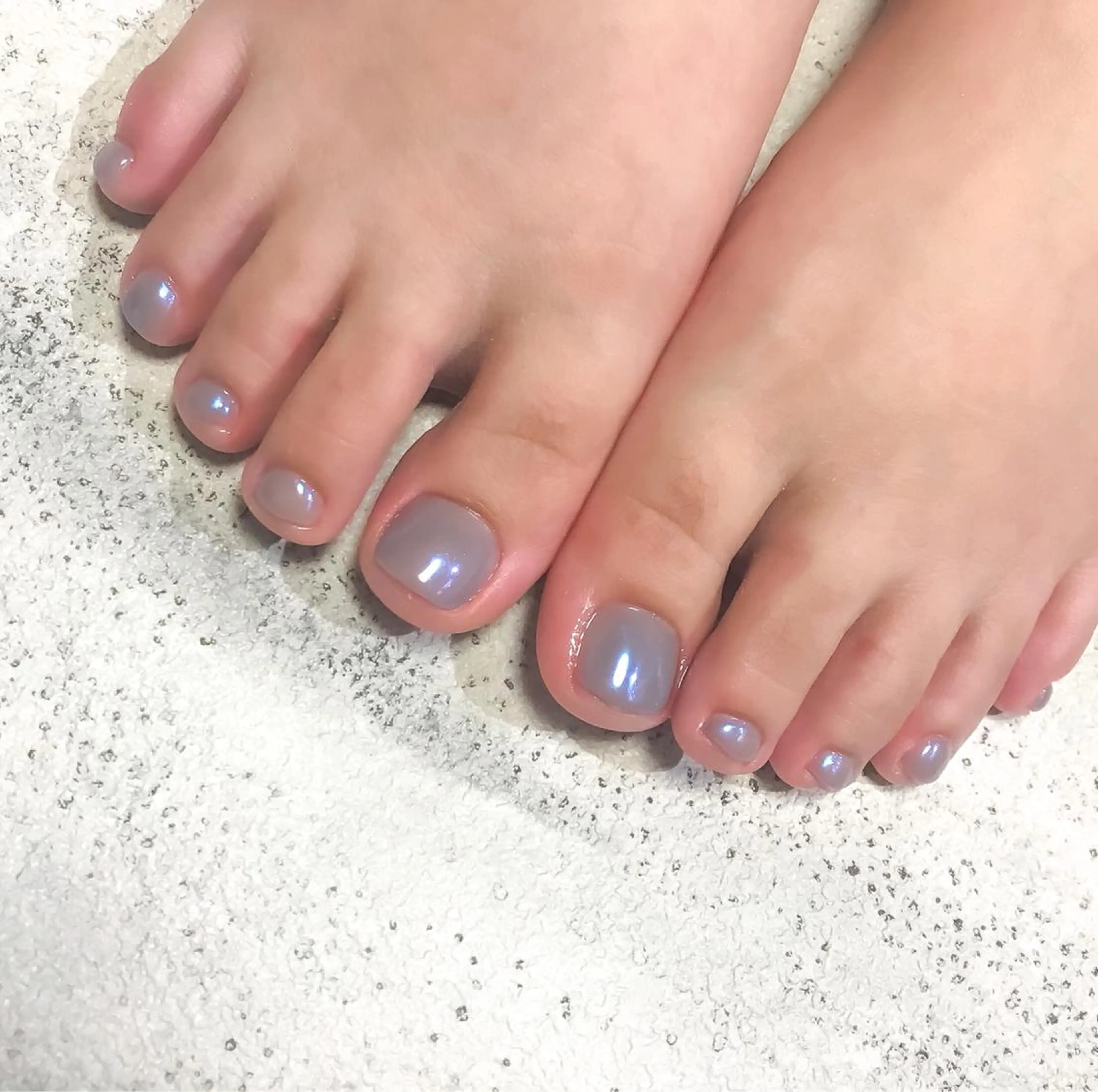 Footワンカラー《ミラーネイルorマグネットネイルorフラッシュネイル》の写真