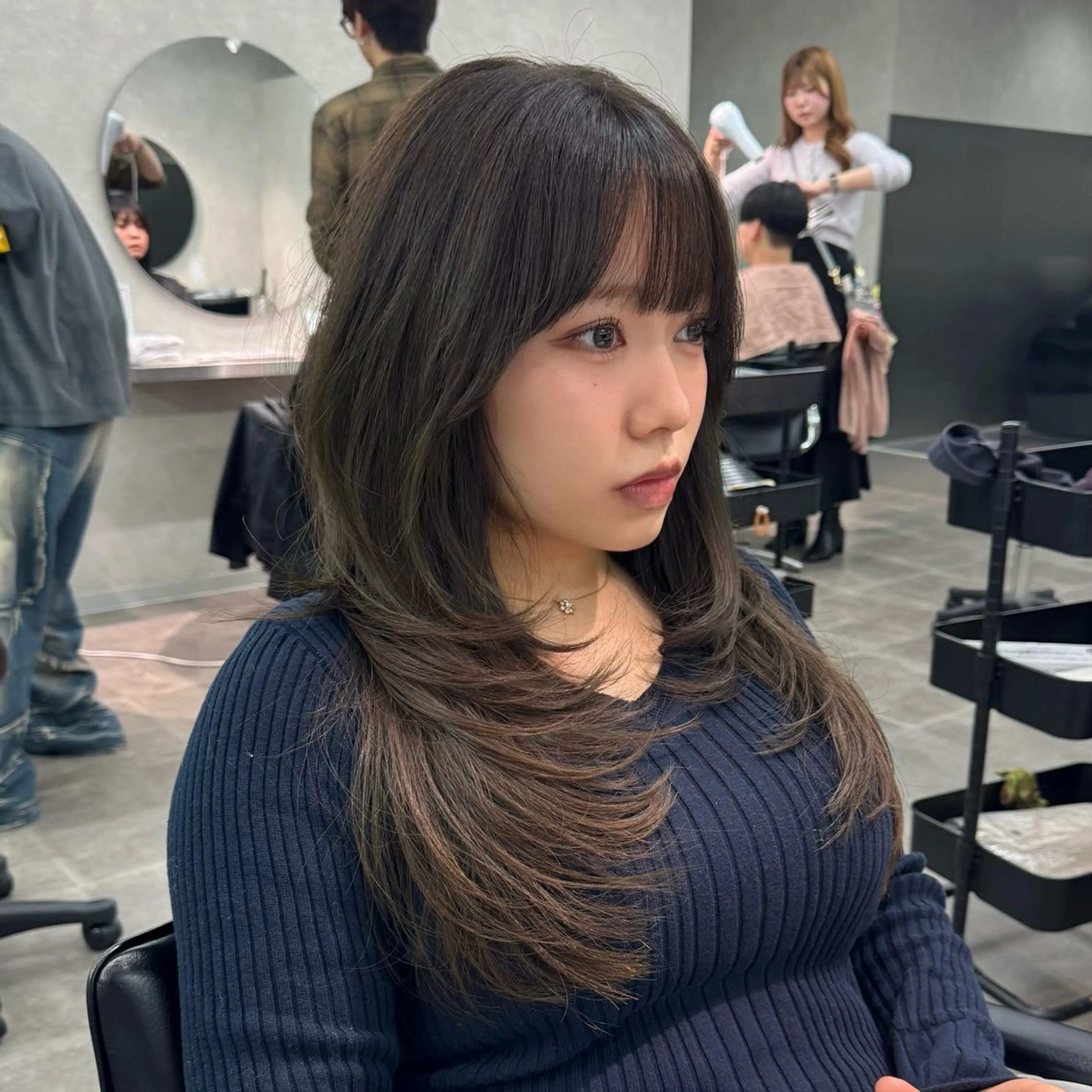 ロング カット ヘアカラー 韓国特化🇰🇷千葉 /レイヤーカット竜生のヘアスタイル