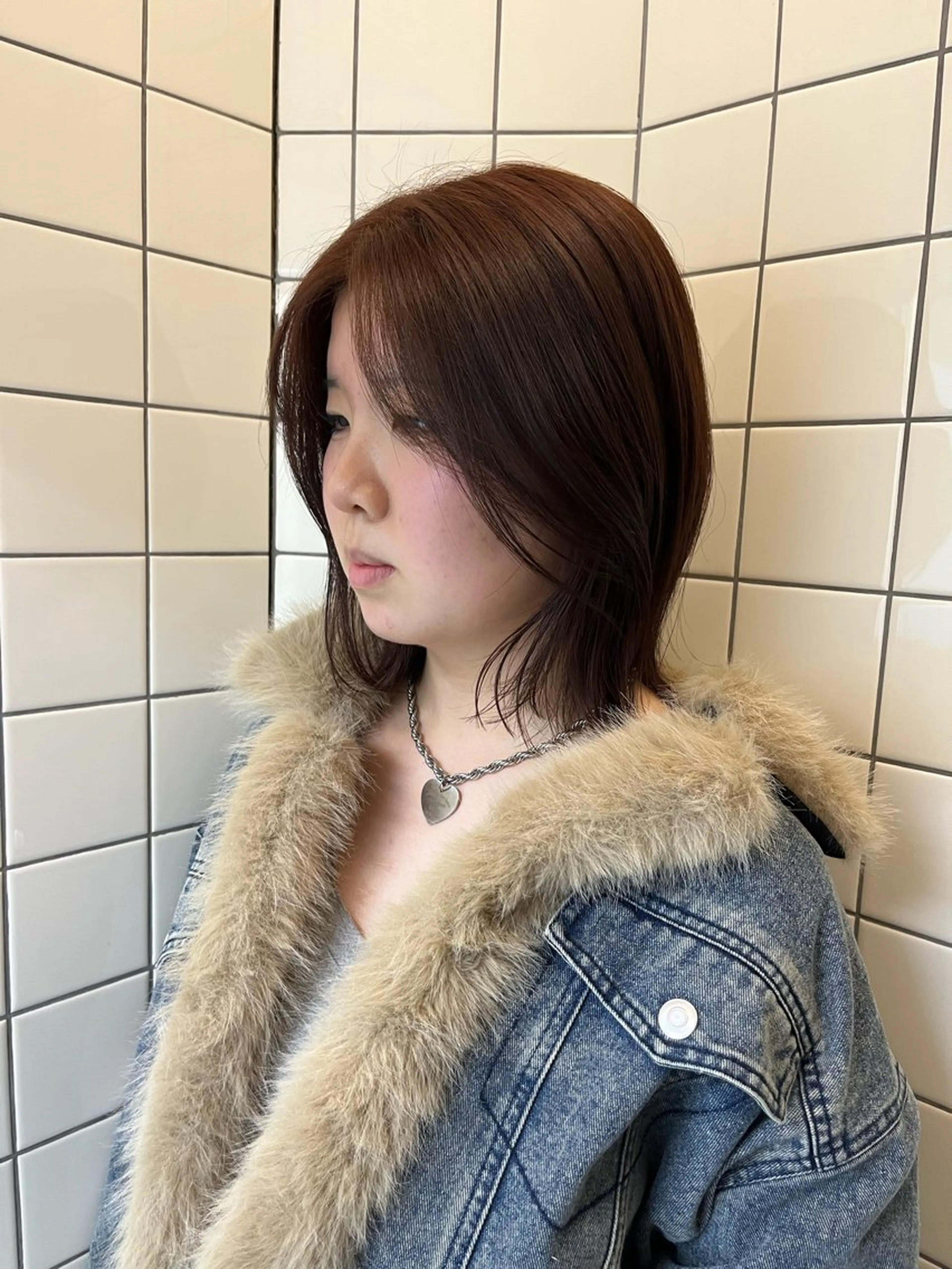 ミディアム ヘアカラー seri yoshidaのヘアスタイル