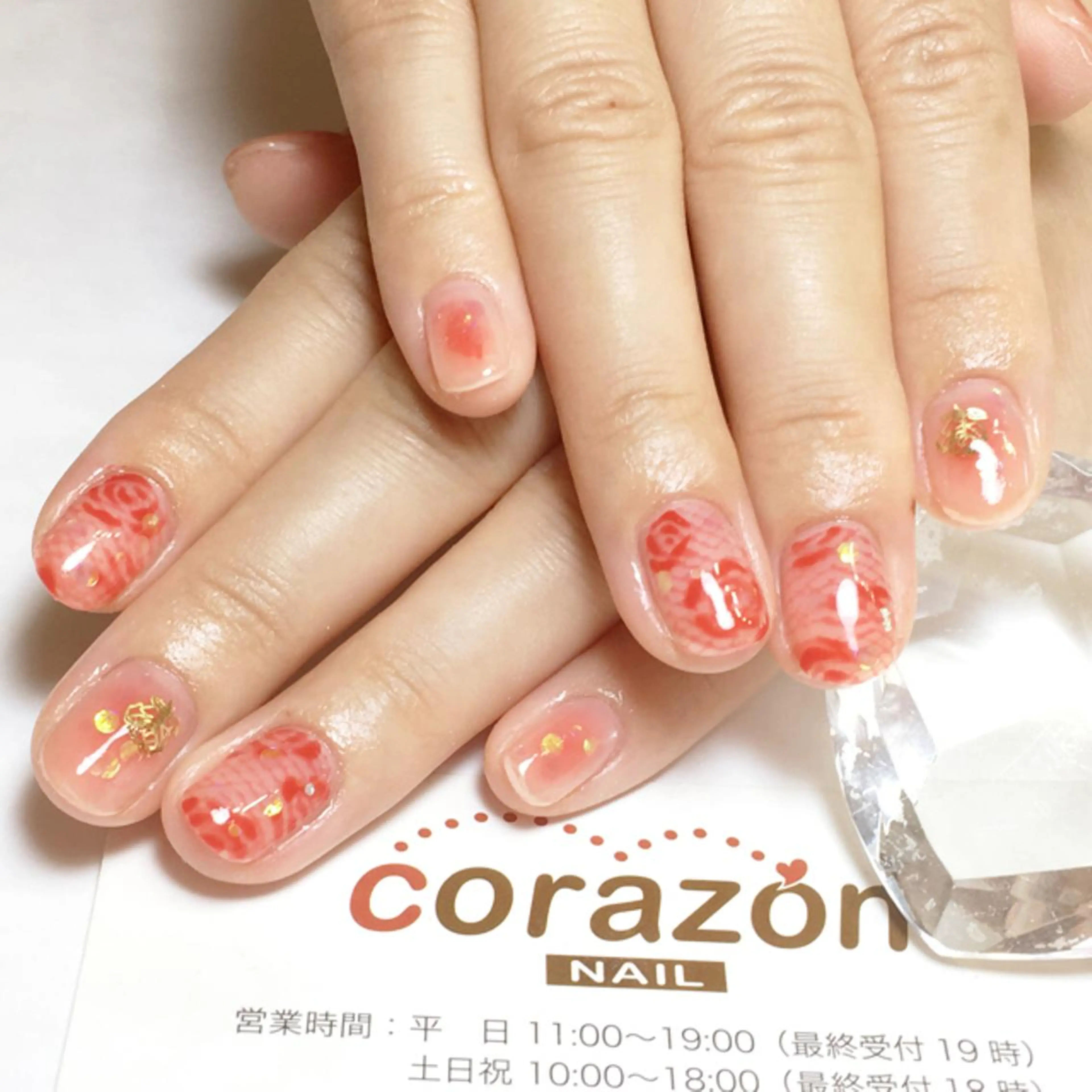 ネイル アートネイル チークネイル レース corazon所属・ネイリスト aicoのネイルデザイン