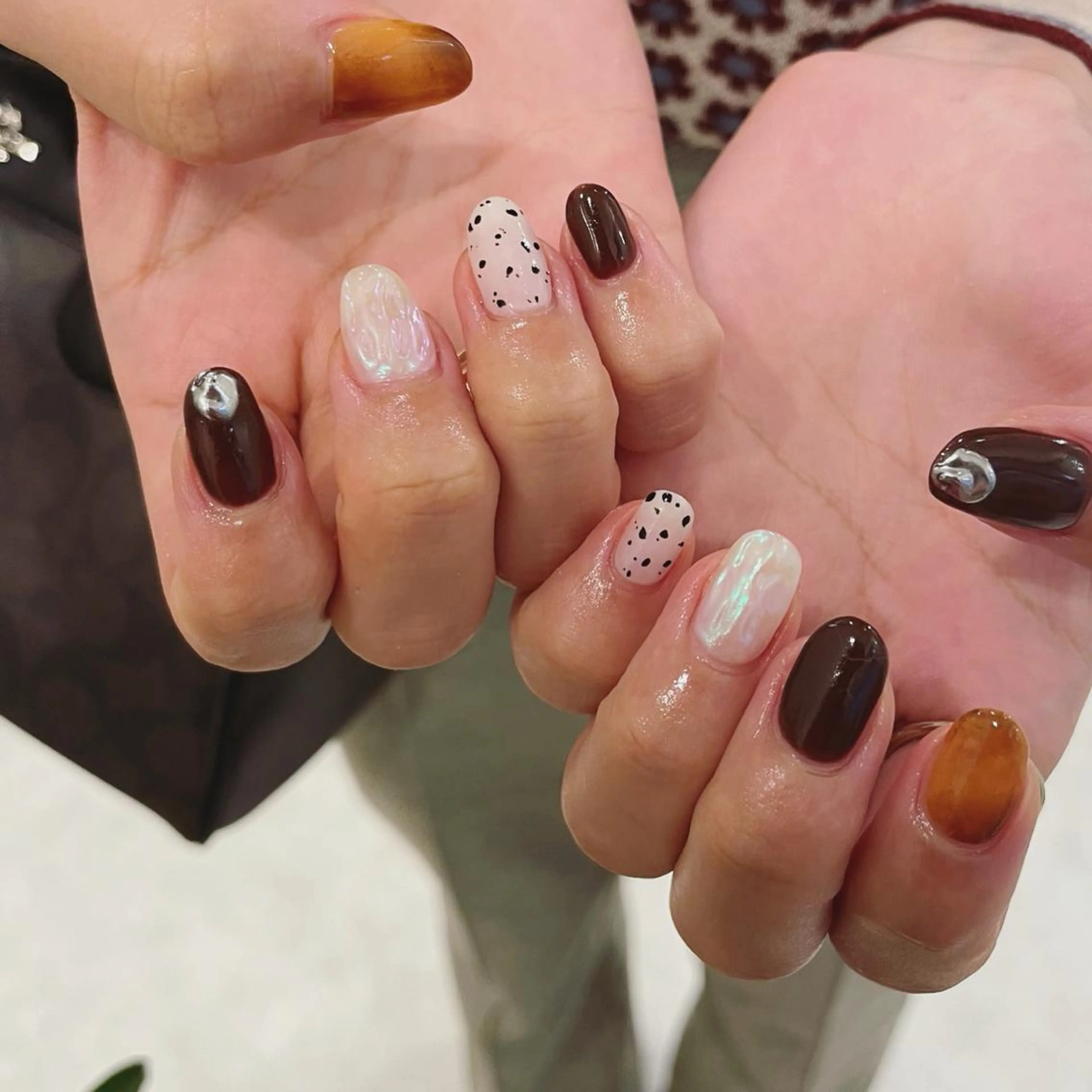 ネイル 持ち込み ニュアンスネイル ハンドネイル miu nail所属・MIUNail YUMIのネイルデザイン
