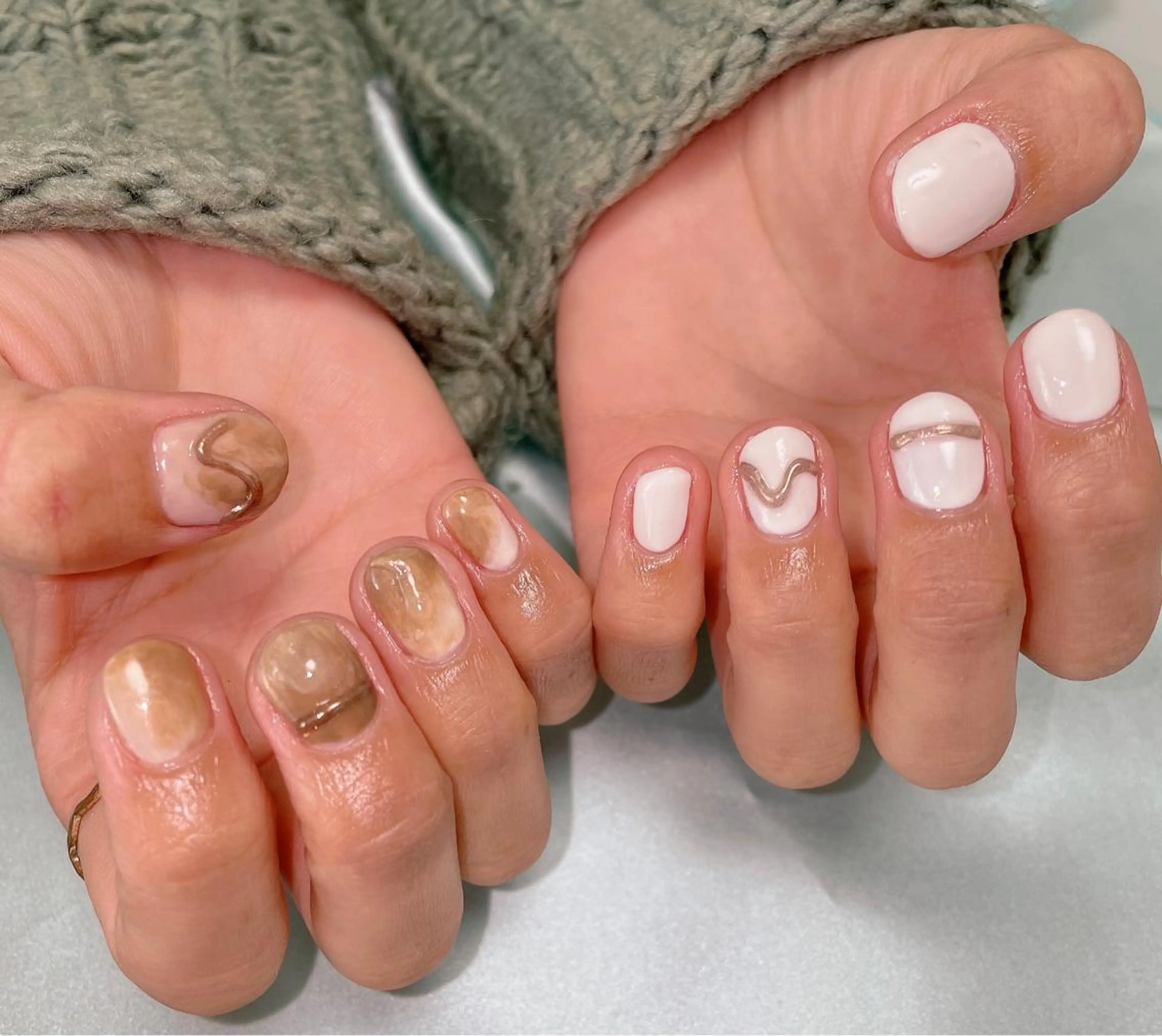 ネイル ハンドネイル VIERU 🌈🎀💖のネイルデザイン