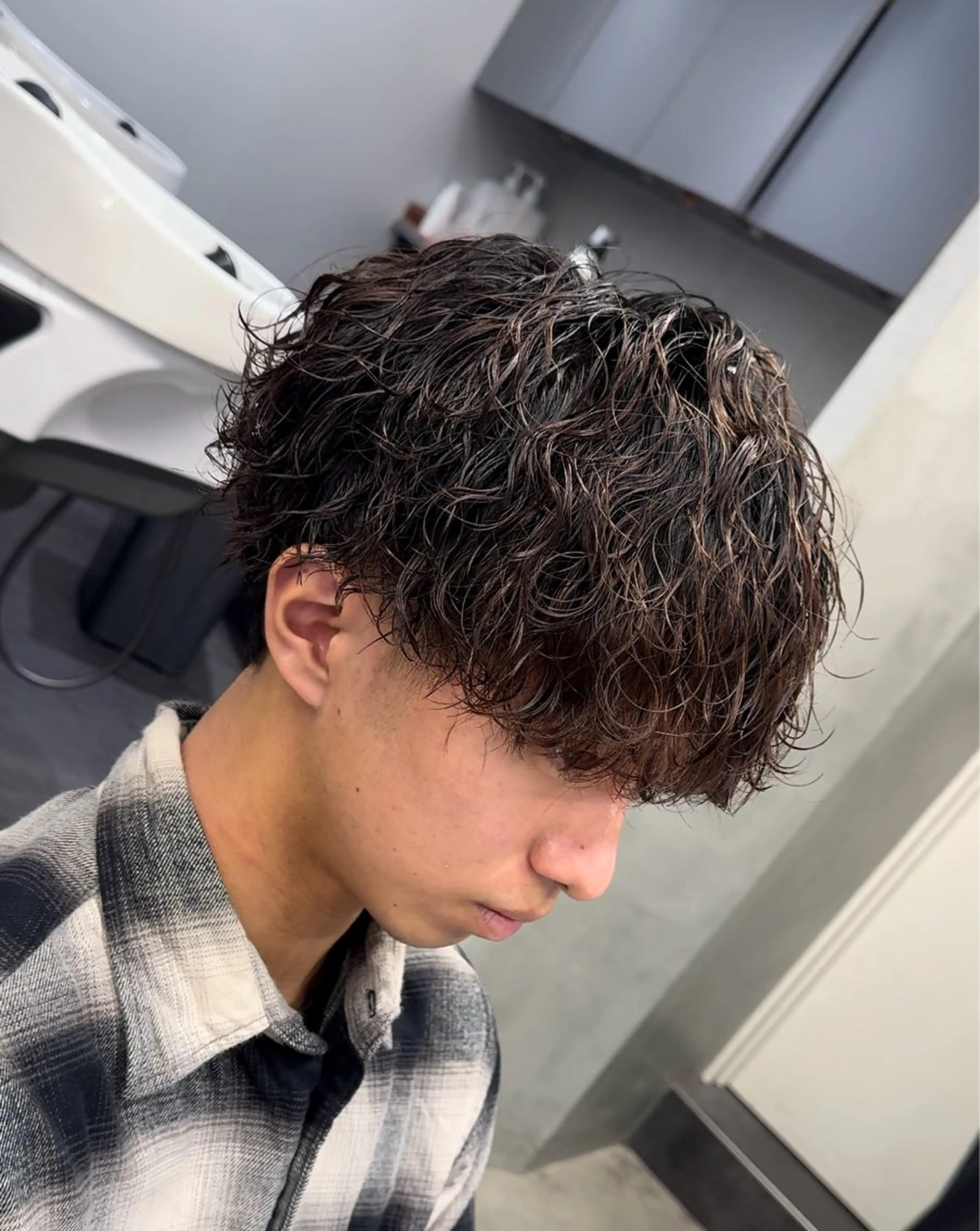 パーマ メンズ カット パーマ トリートメント fifth リュウセイのヘアスタイル