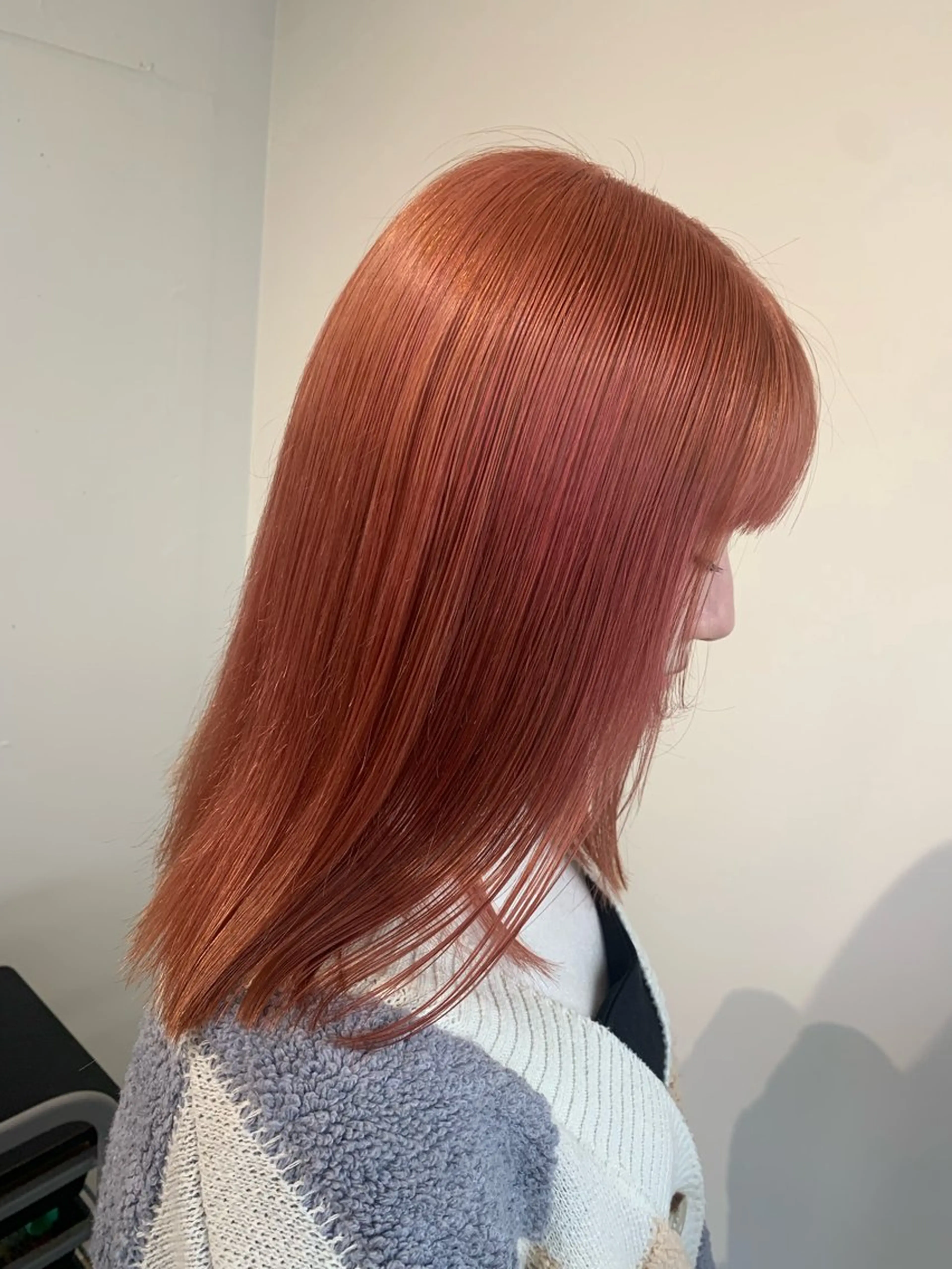 カラー ベージュ/ダブルカラ ー/新潟駅/青柳萌果のヘアスタイル