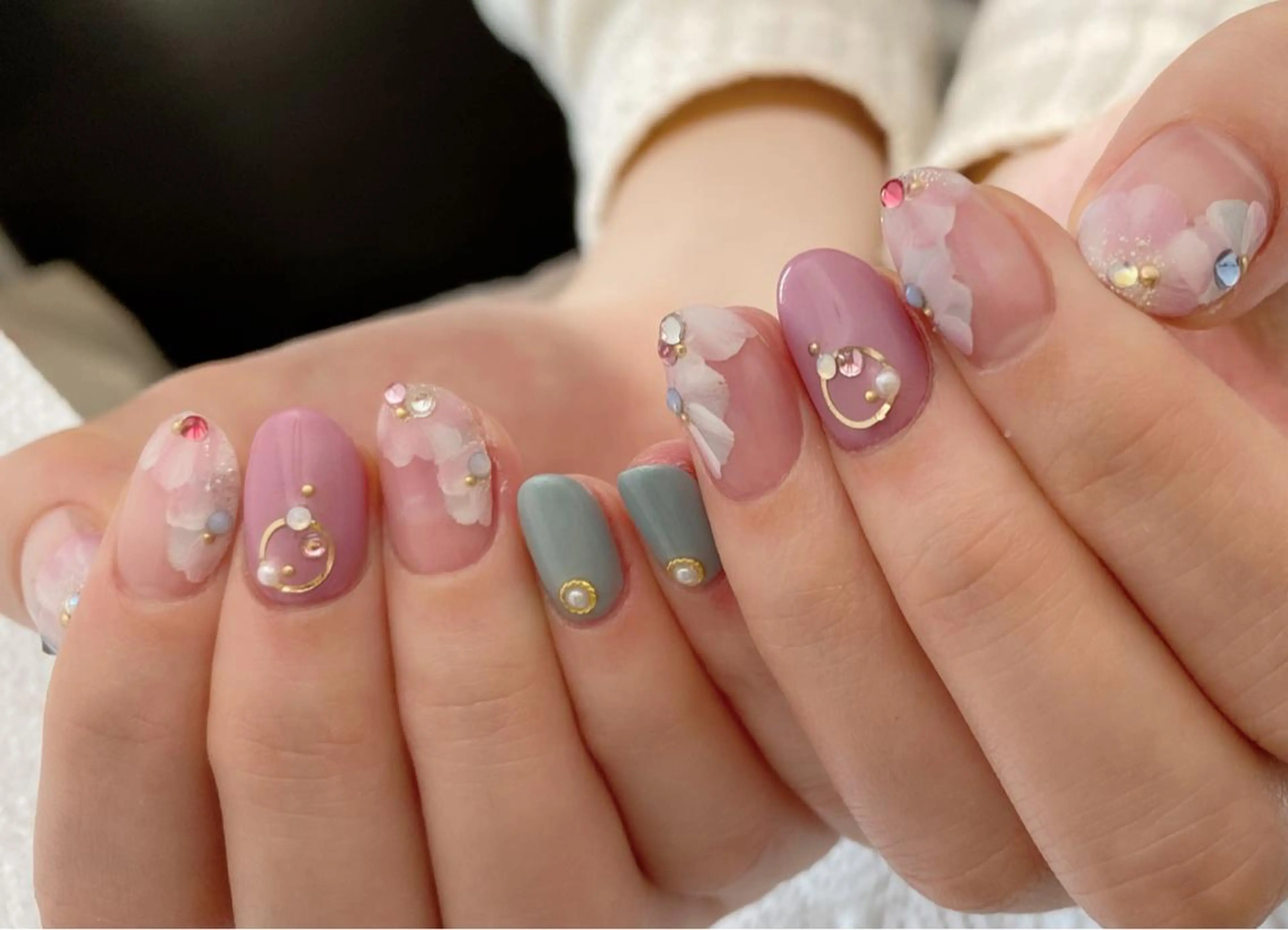 ネイル フラワーネイル ハンドネイル ハンドケア u sのネイルデザイン