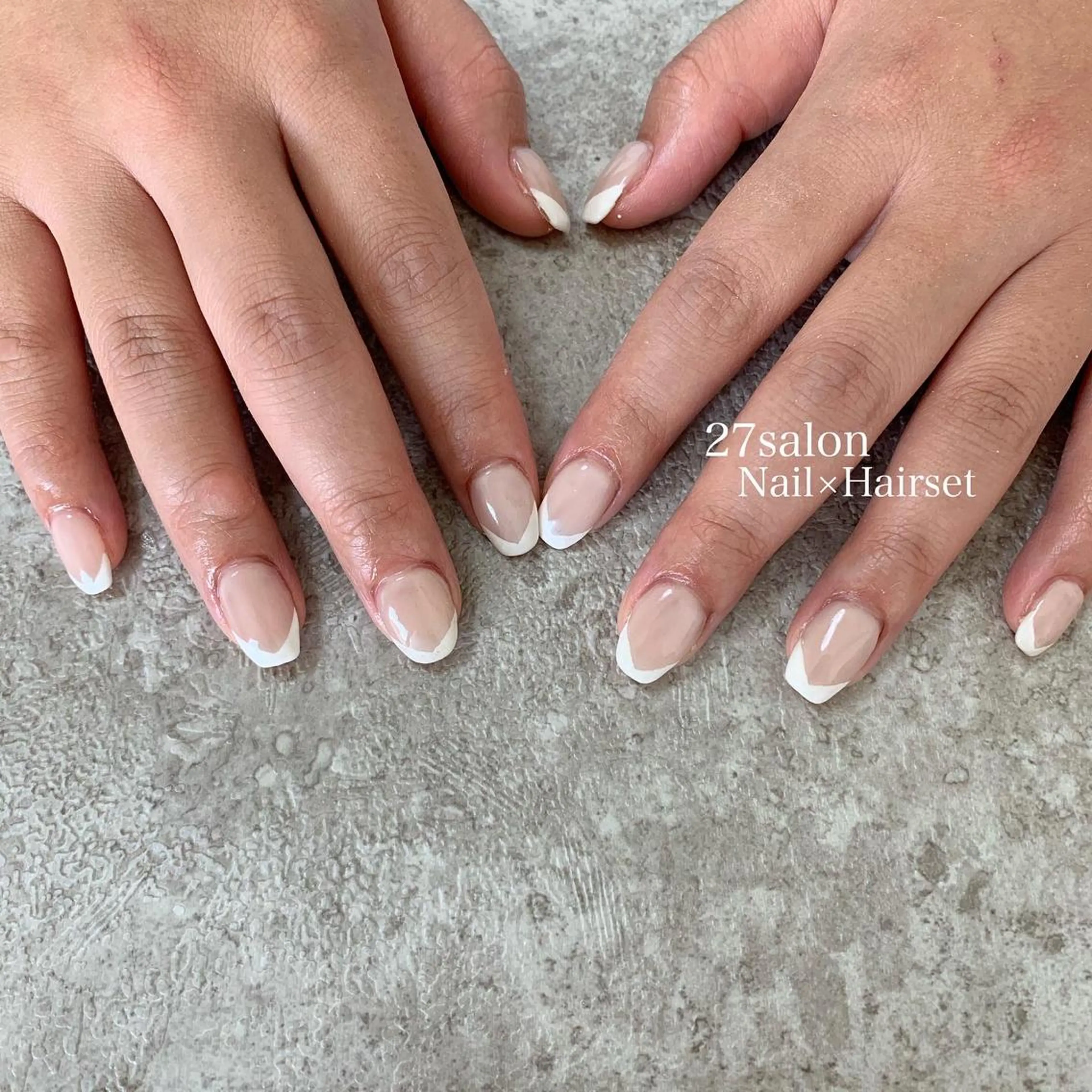 ネイル フレンチネイル ハンドネイル 27salon yuinaのネイルデザイン