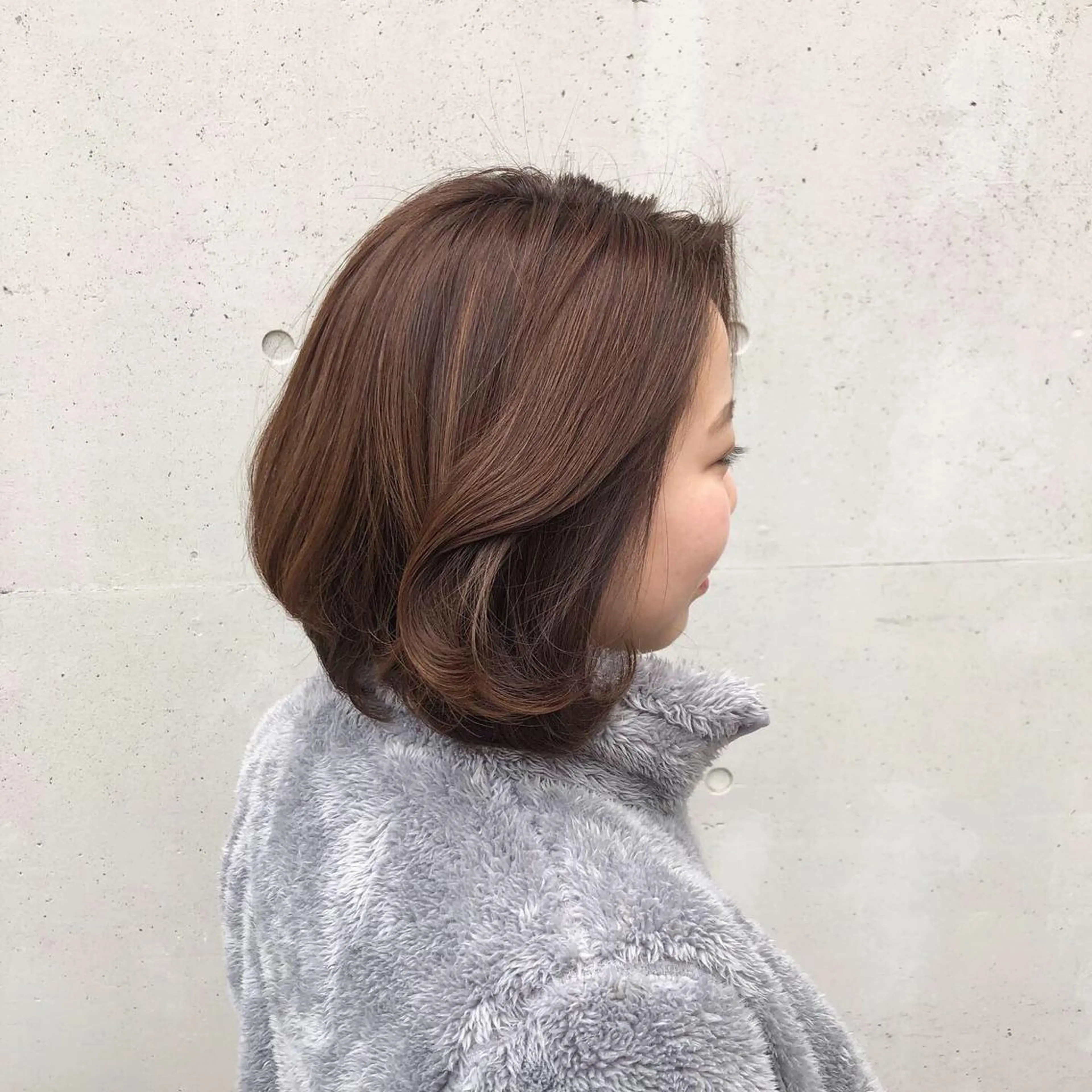 ミディアム カラー ヘアアレンジ ブラウンカラー オレンジ オレンジブラウン ボブ 韓国風ヘア カット ヘアカラー トリートメント 酸性縮毛矯正🧴韓国 レイヤー/髪質改善のヘアスタイル