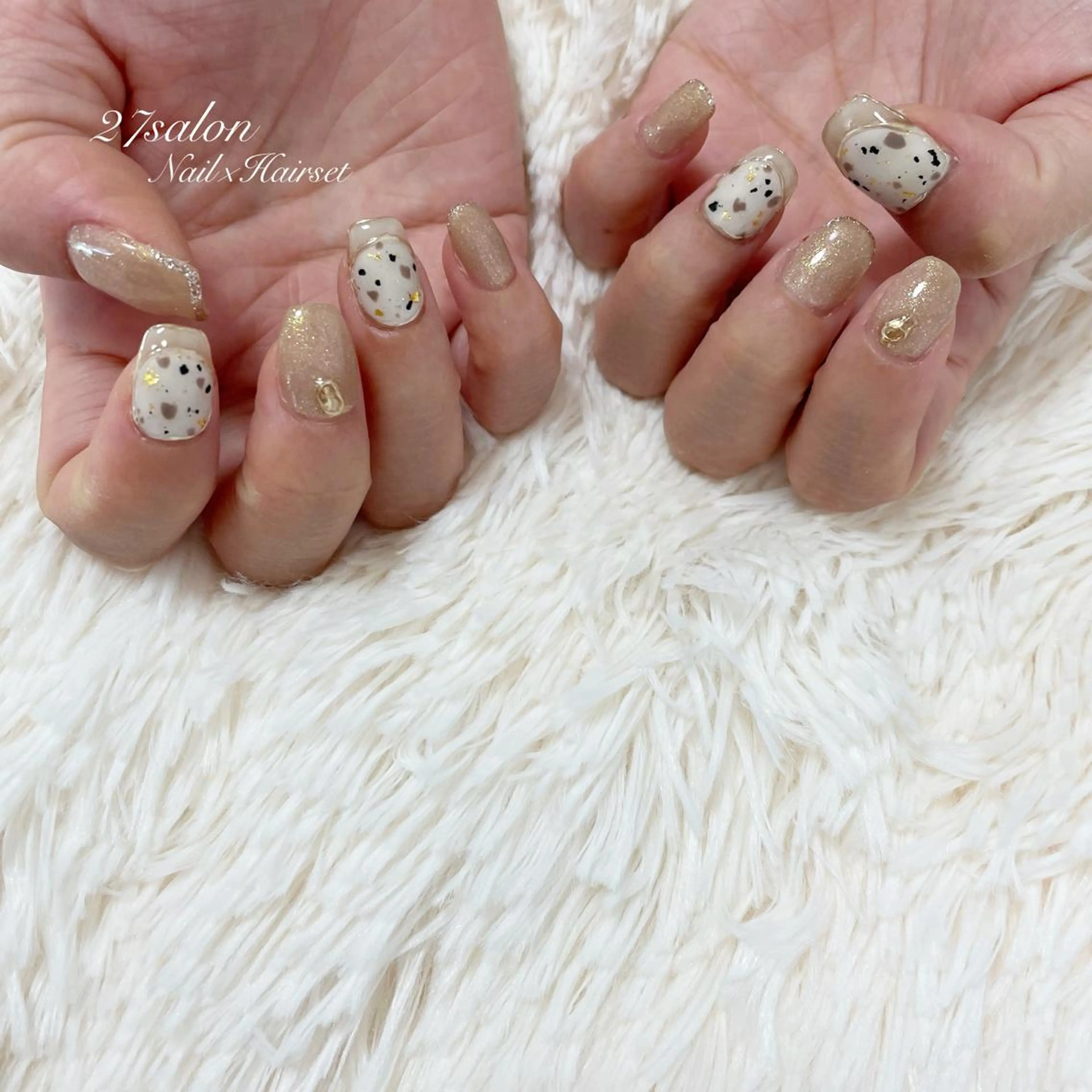 ネイル クリアネイル フレンチネイル 韓国ネイル 27salon yuinaのネイルデザイン