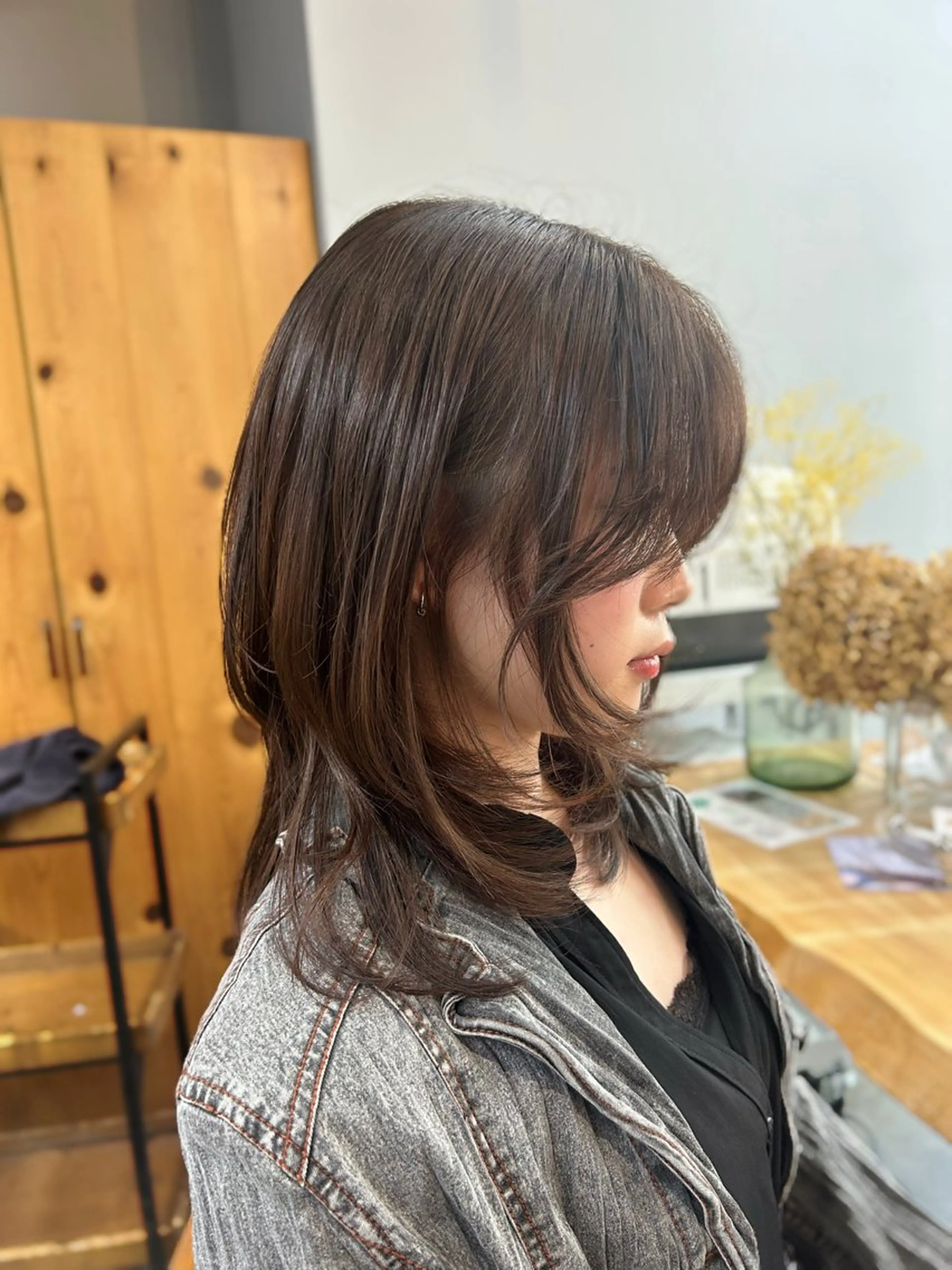 ミディアム ミディアムレイヤー レイヤーカット カット ROCCOeast Rukaのヘアスタイル