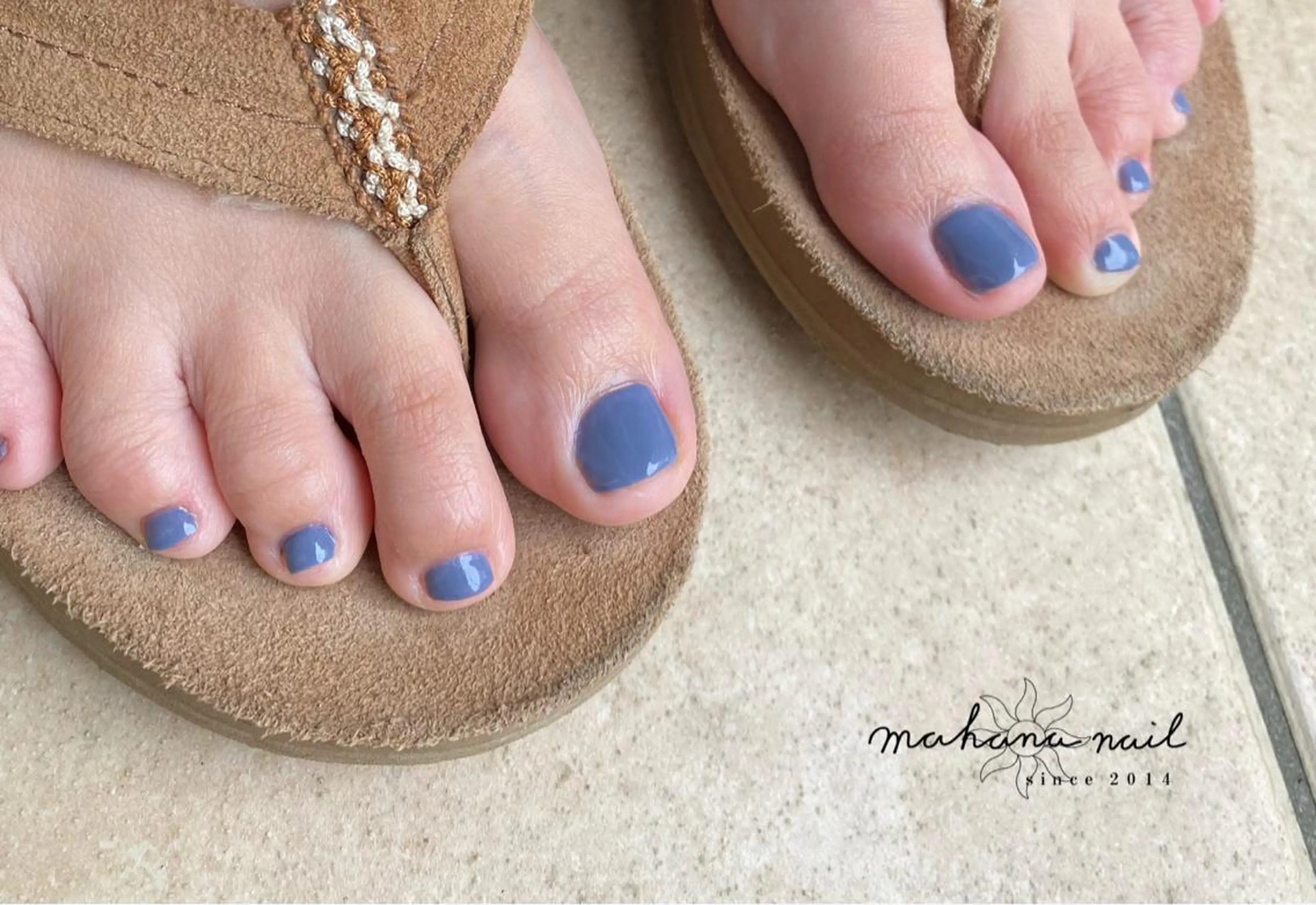 ネイル フットネイル ワンカラーネイル mahana nailのネイルデザイン