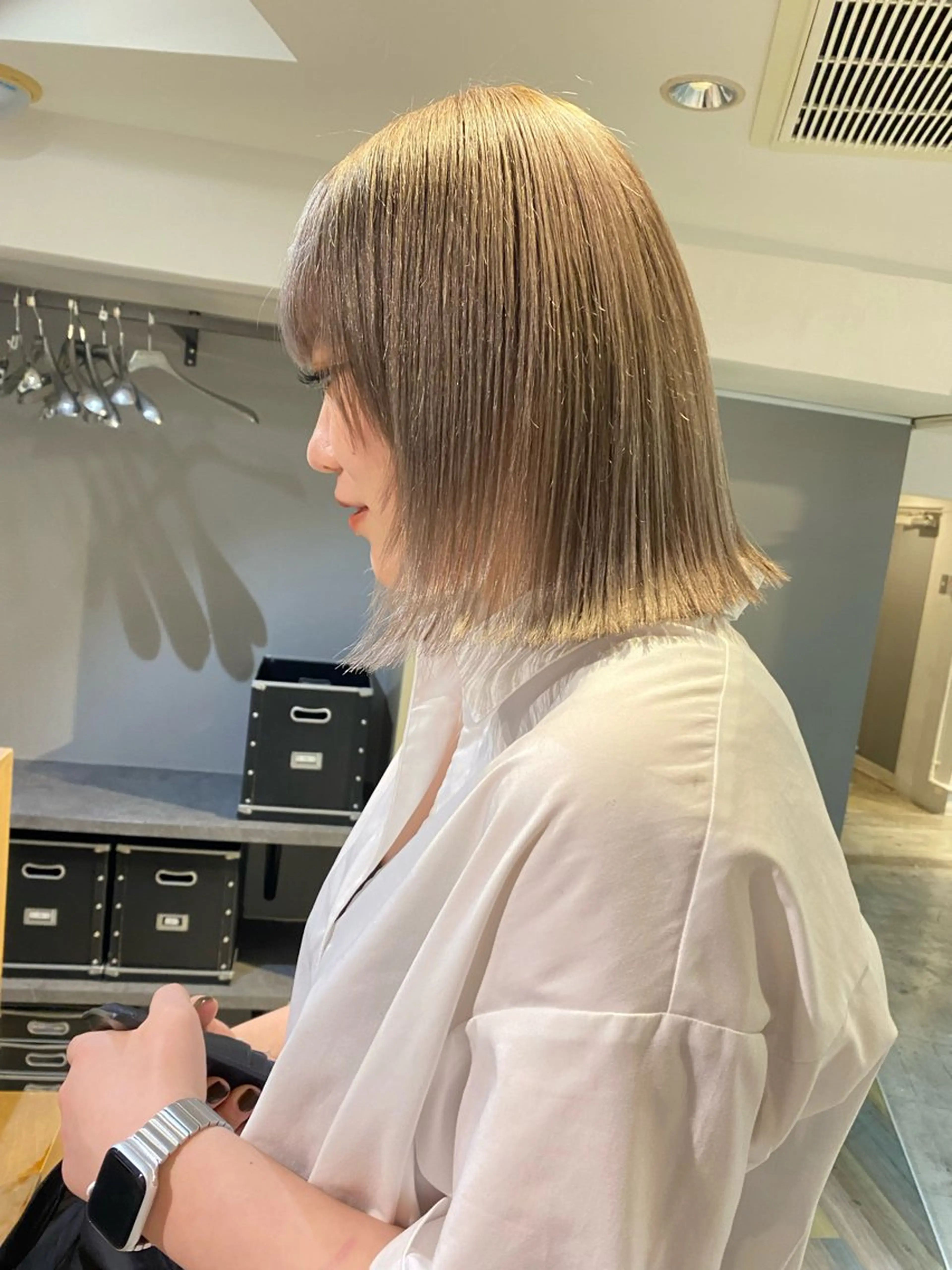 ミディアム カラー ブリーチなしベージュ カラー✨Takeのヘアスタイル