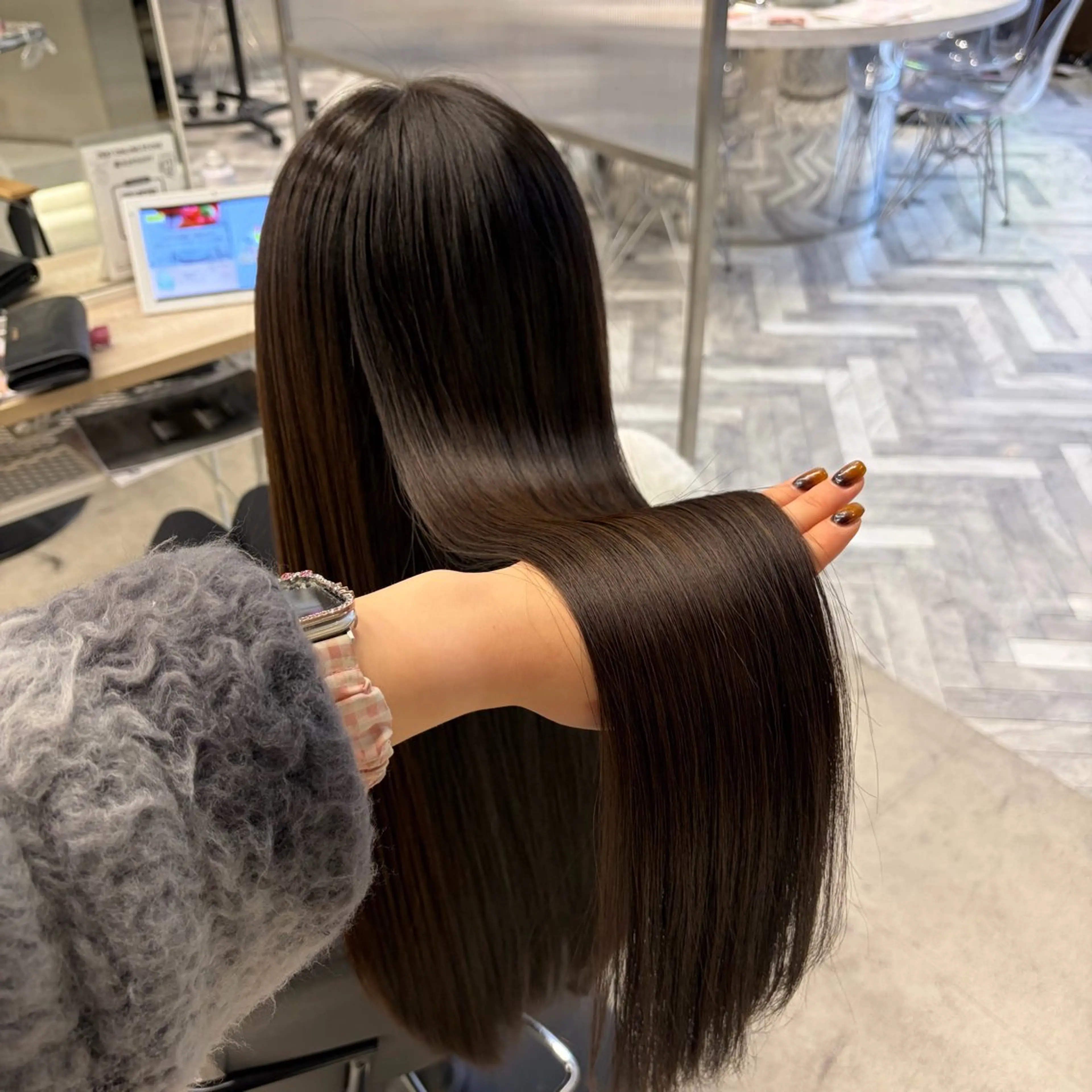 ロング トリートメント ななみ.⋆𝜗𝜚 艶カラー/まつパのヘアスタイル