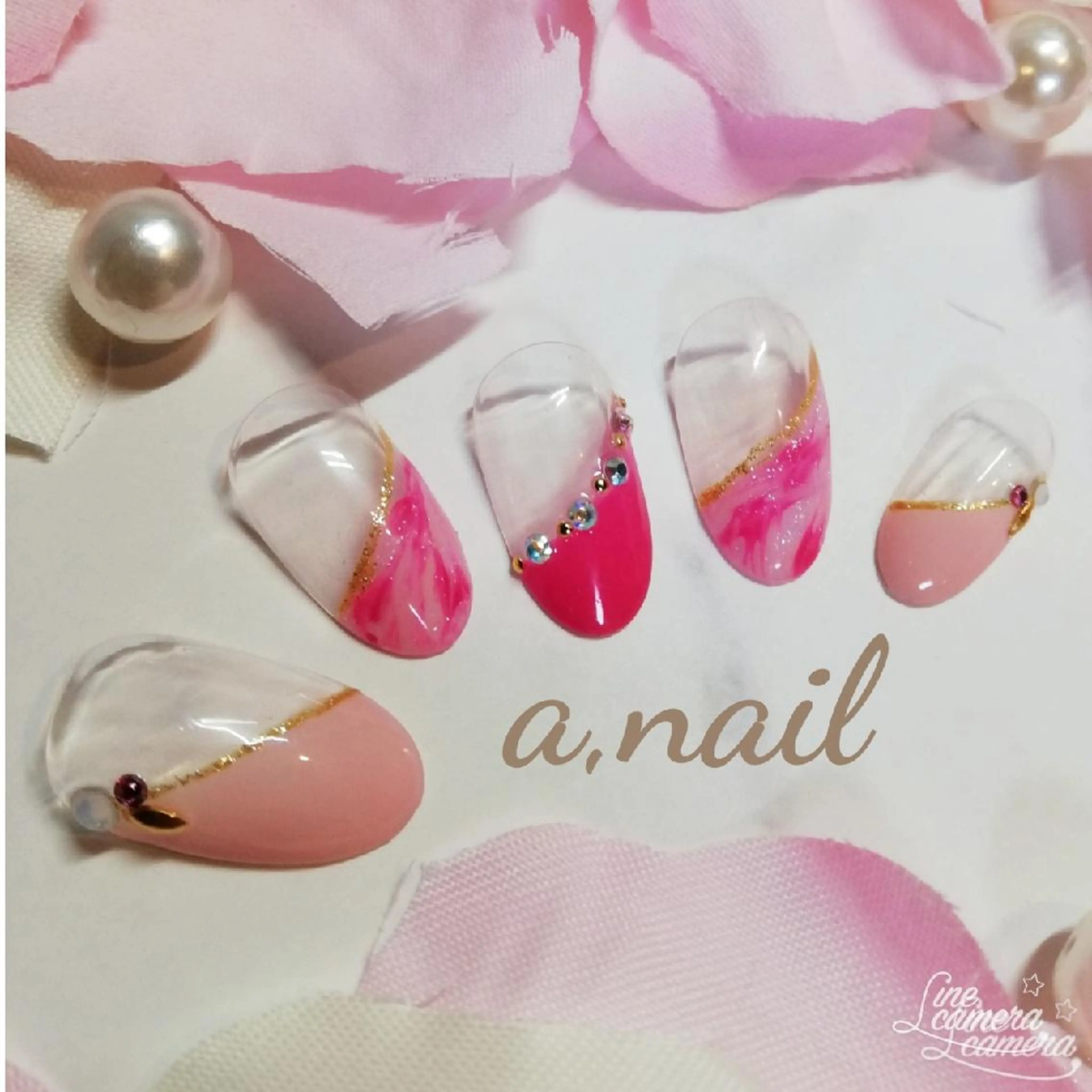 ネイル ストーンネイル ネイルサロン エーネイルのネイルデザイン