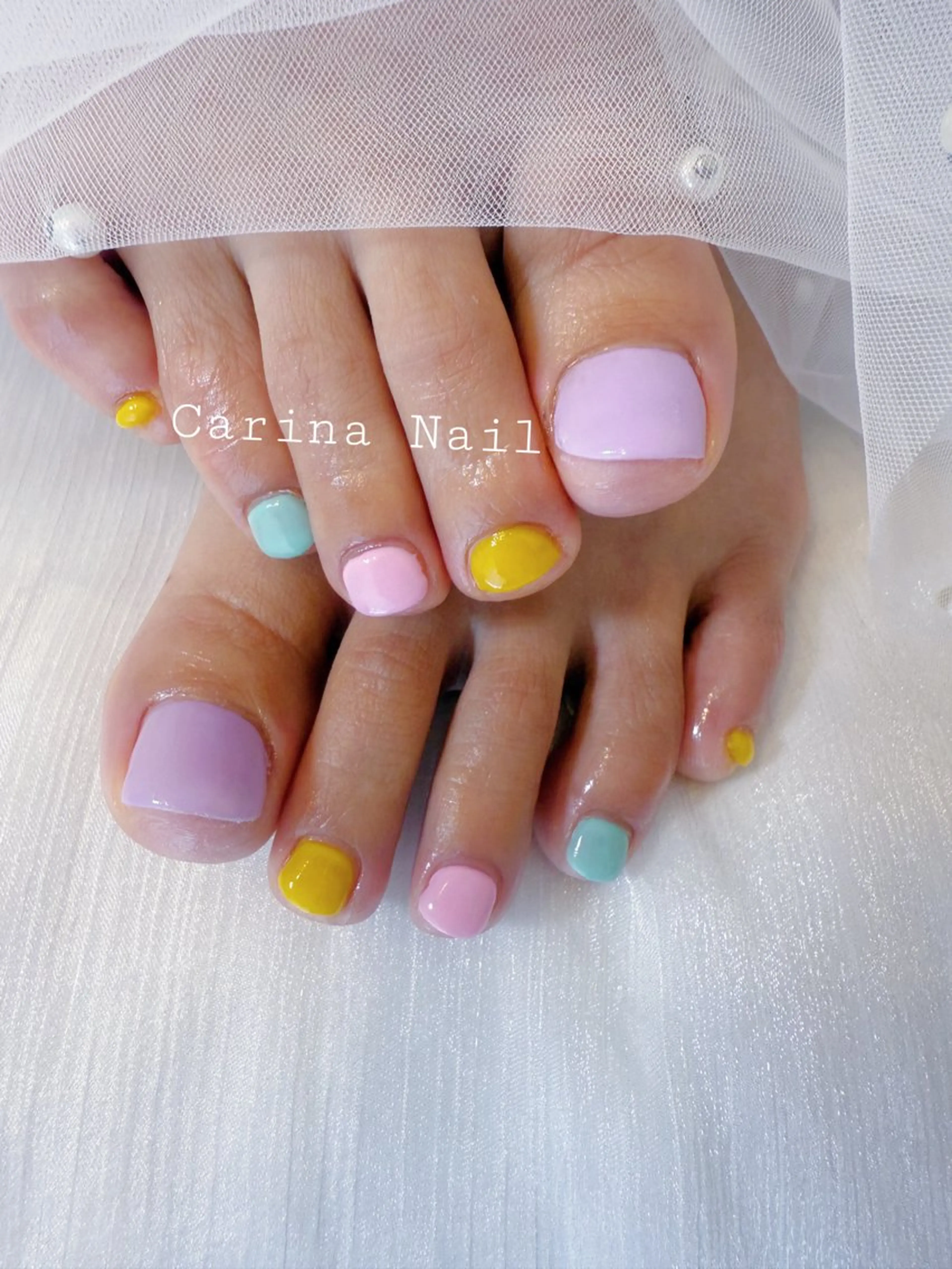 ネイル フットネイル パステルネイル 春ネイル Carina Nail所属・Carina Nailのネイルデザイン