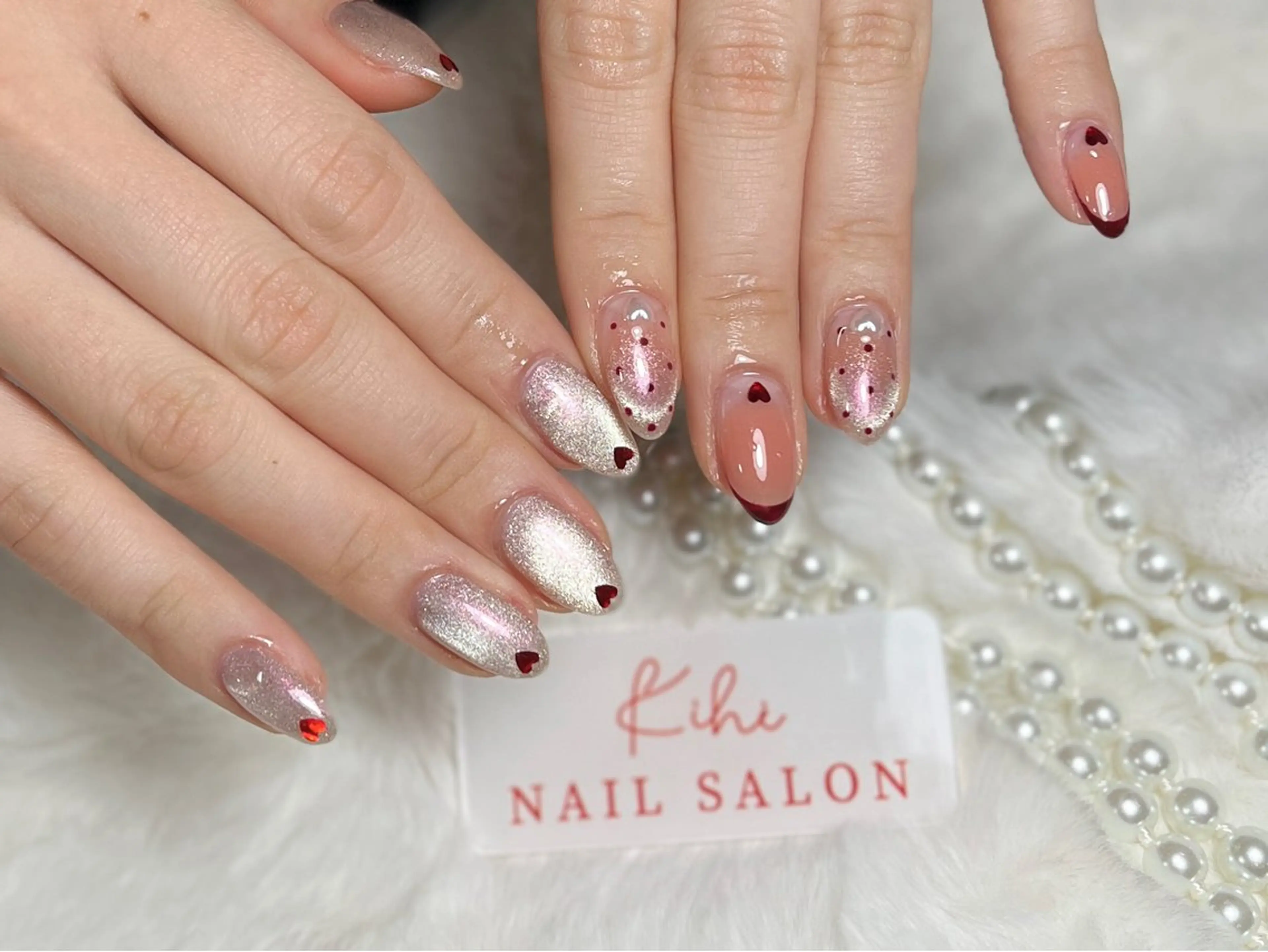 ネイル ハンドネイル ユリ🎀長さだし/ パラジェル/持ち込みのネイルデザイン