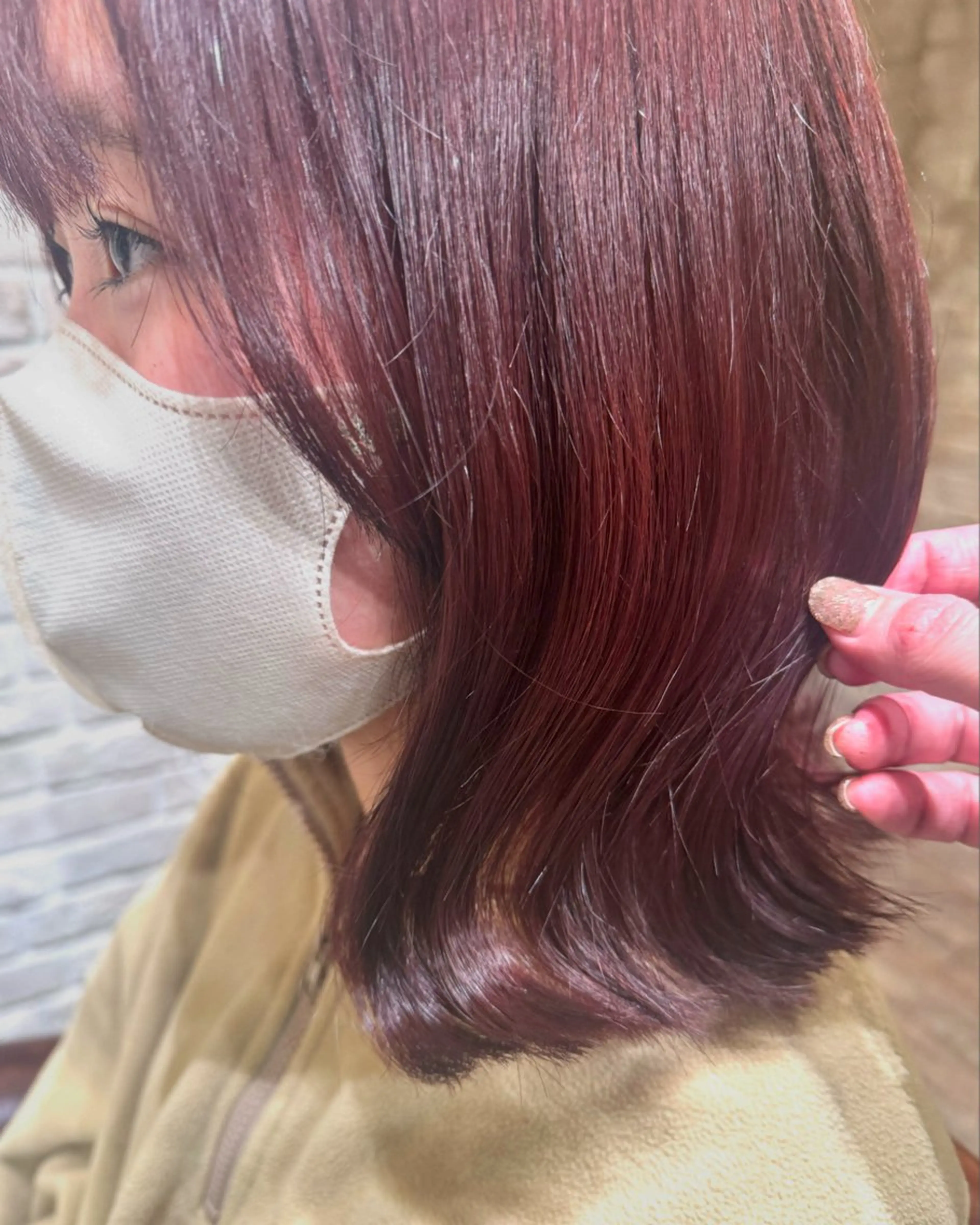 ミディアム カラー ヘアアレンジ 野口 菜緒のヘアスタイル