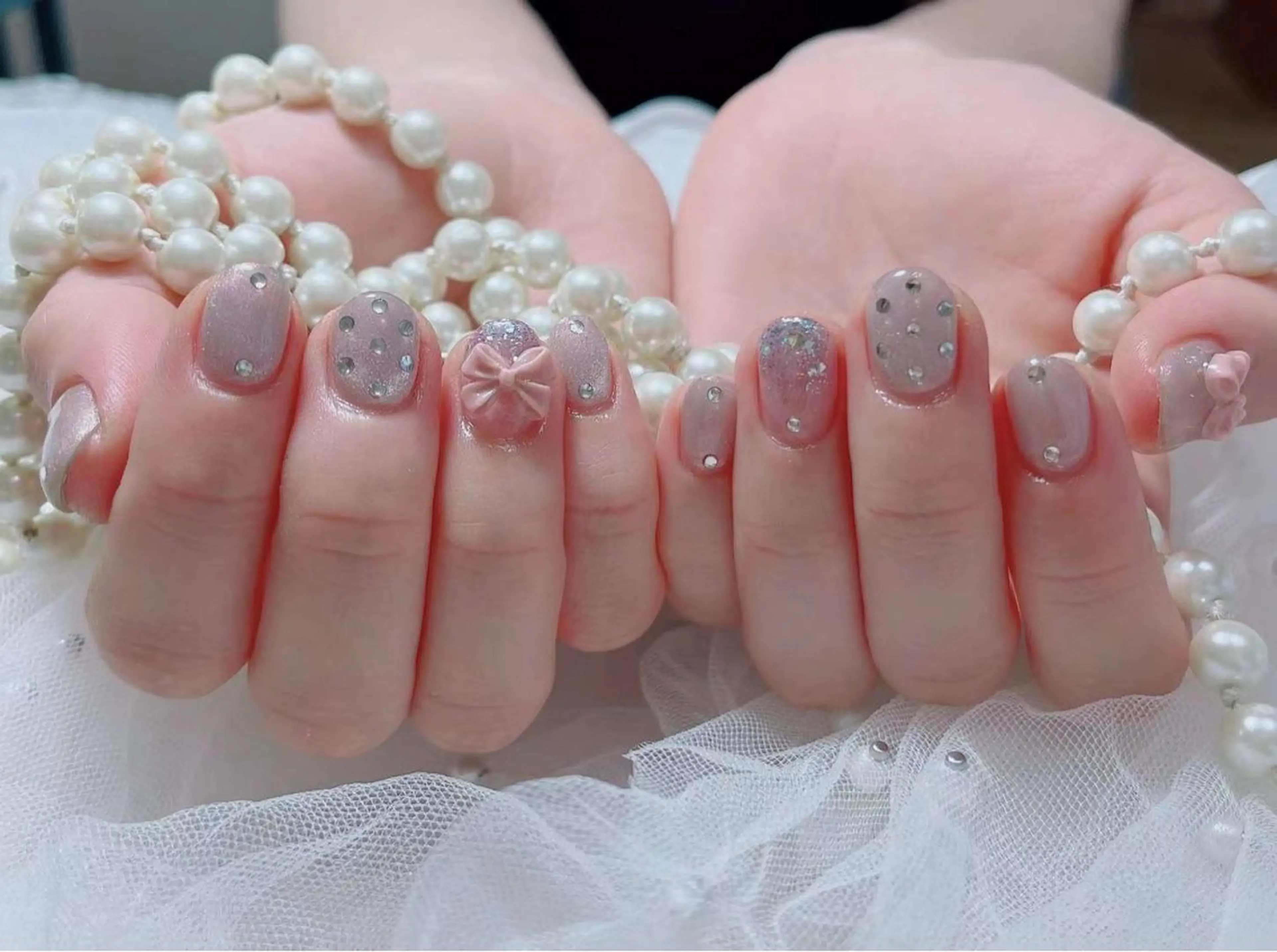 ネイル ネイルサロンAiri 長さ出し·シンプルのネイルデザイン