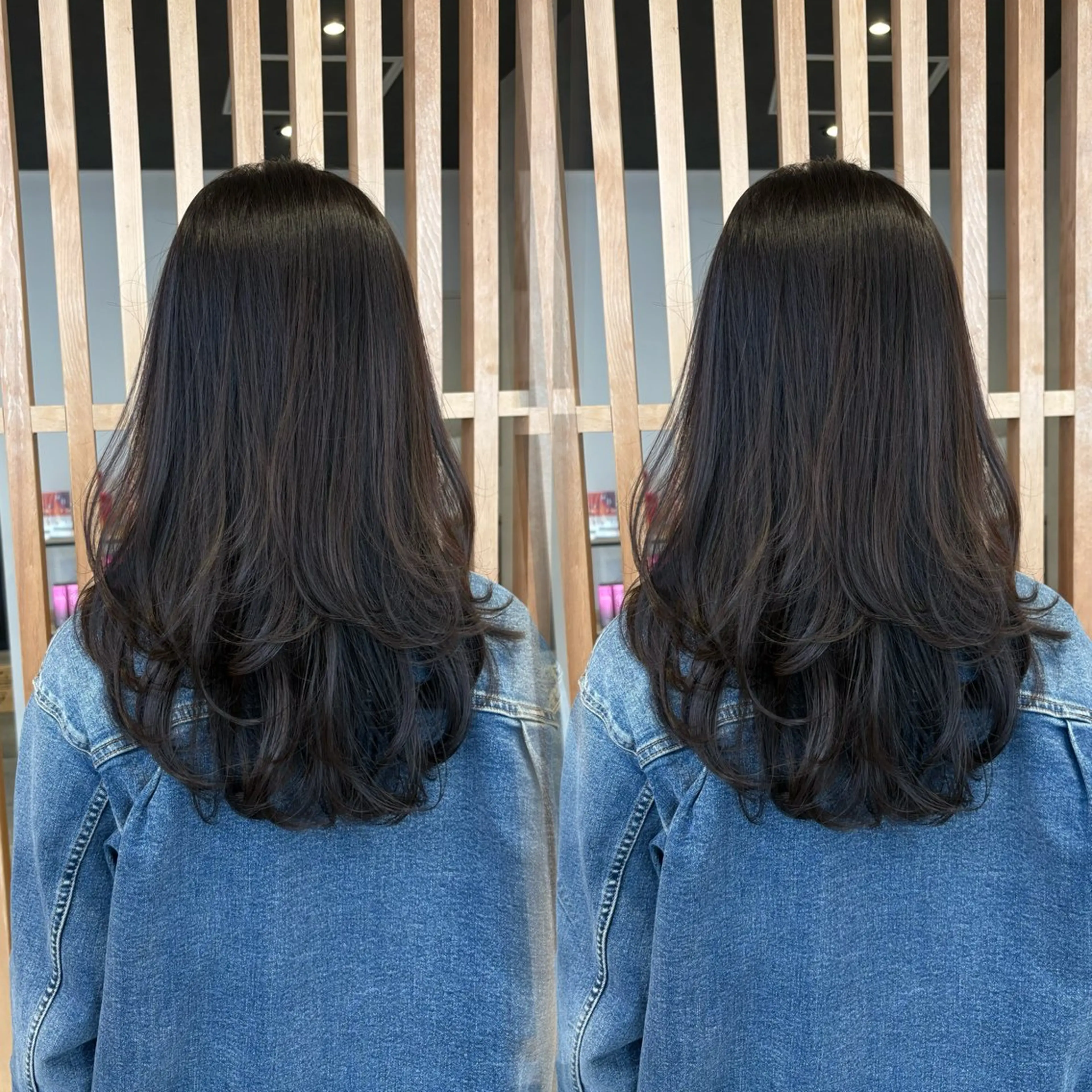 セミロング カラー カット ヘアカラー トリートメント Ella所属・nana【艶髪】/ レイヤー/縮毛矯正のヘアスタイル