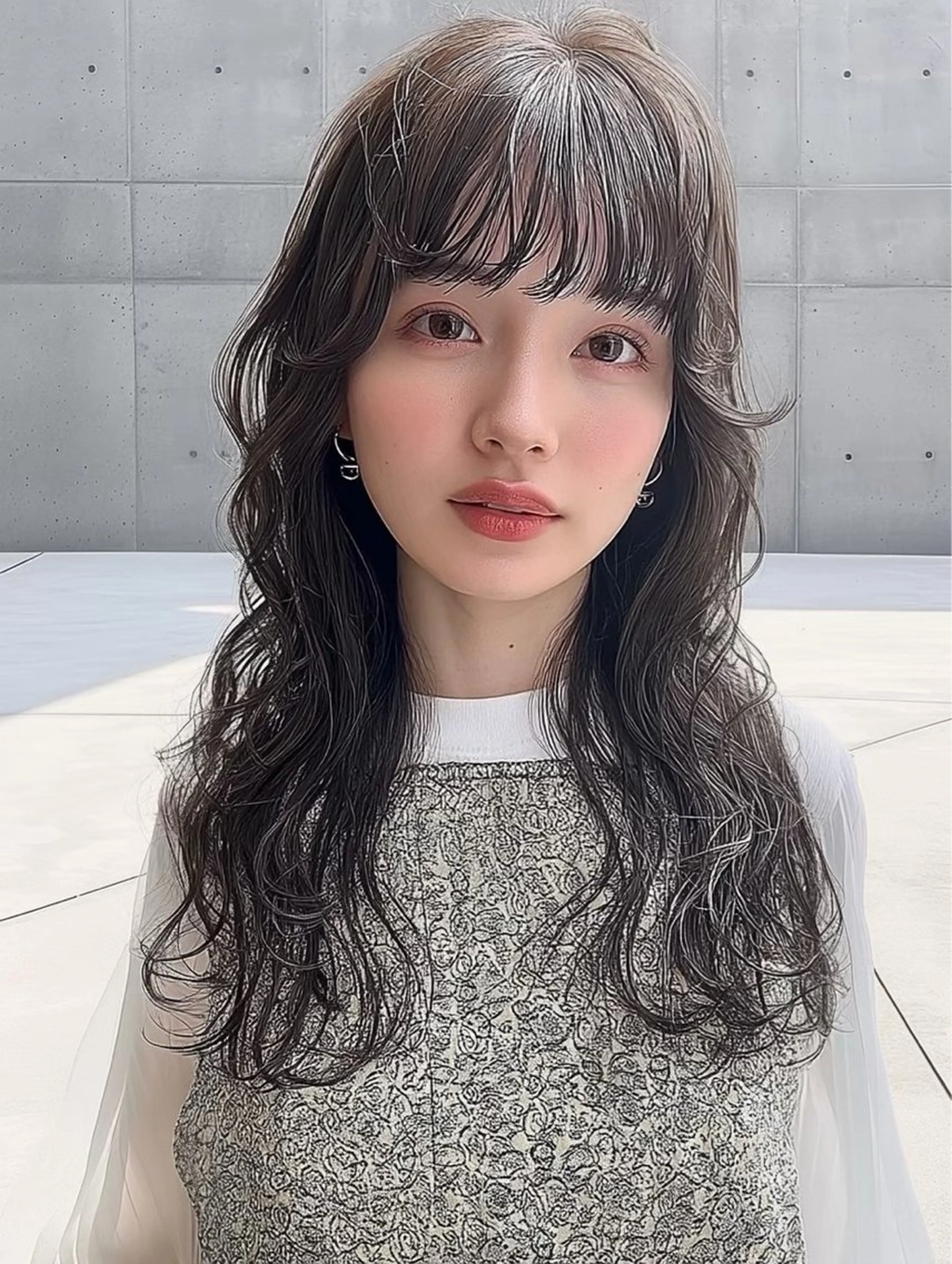 セミロング パーマ カット パーマ ナチュラル×色気パ ーマ 渋谷/マナミのヘアスタイル