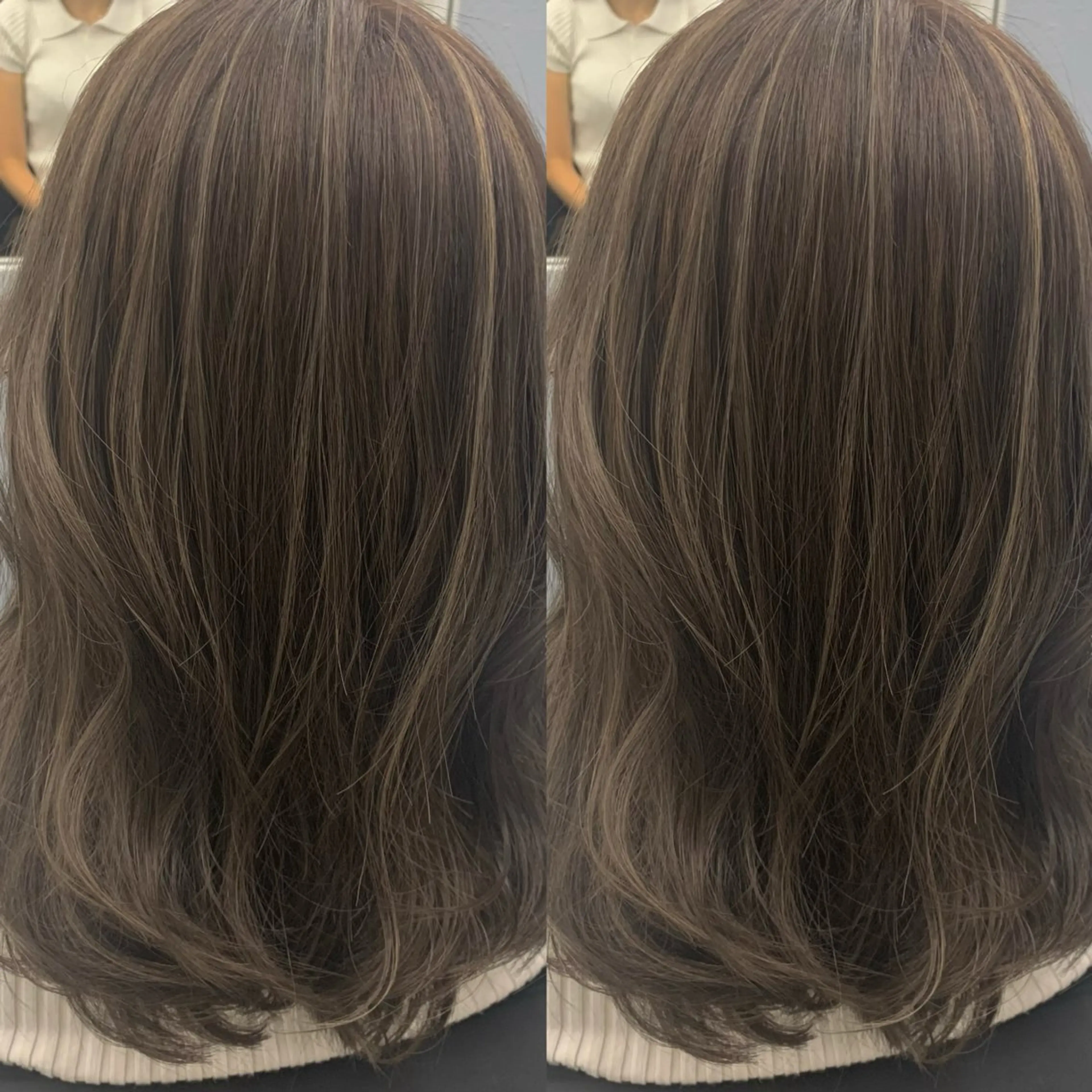 セミロング ブリーチ無しカラー✨ 美鈴のヘアスタイル