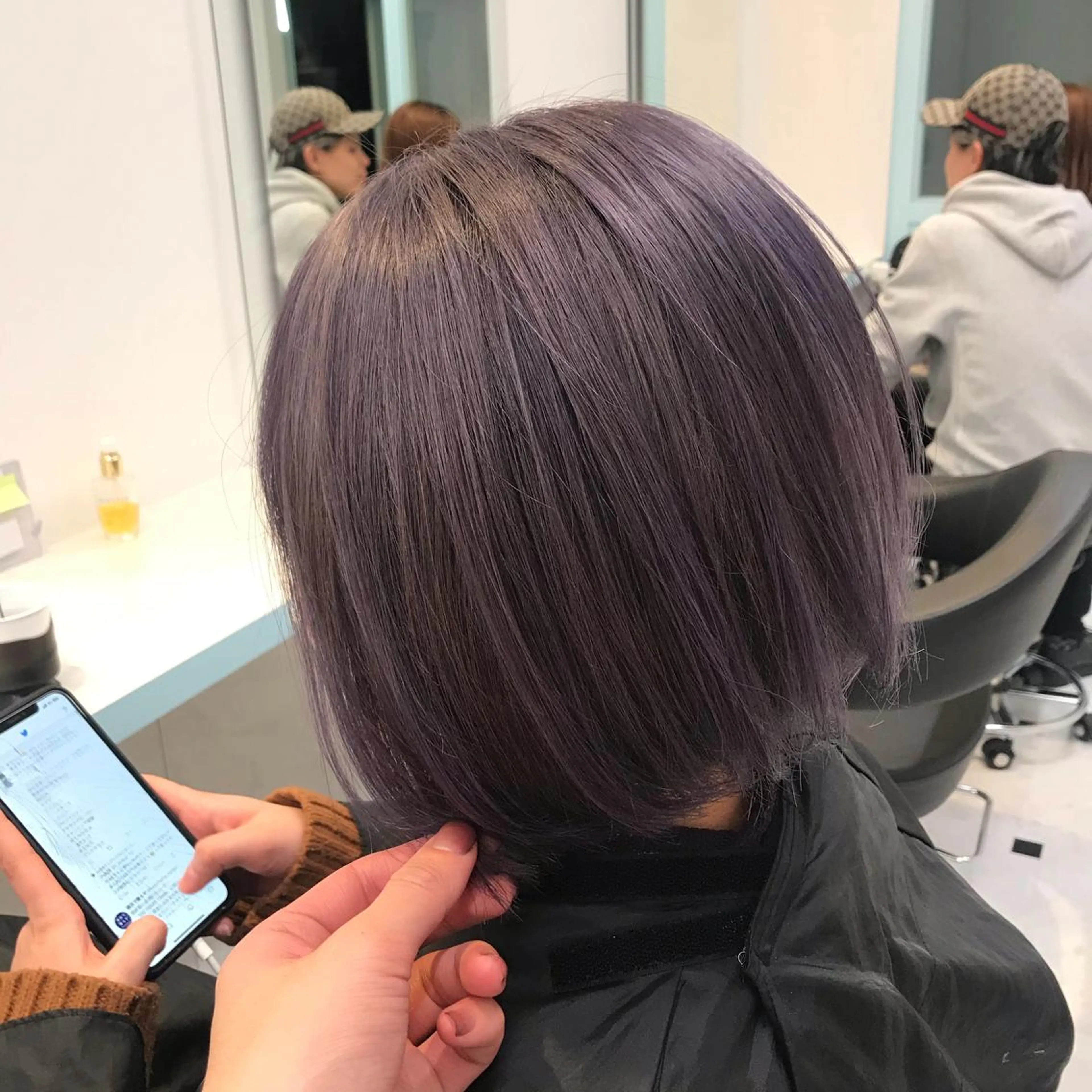 ミディアム カラー 🩵ハイトーン 美咲🩵のヘアスタイル