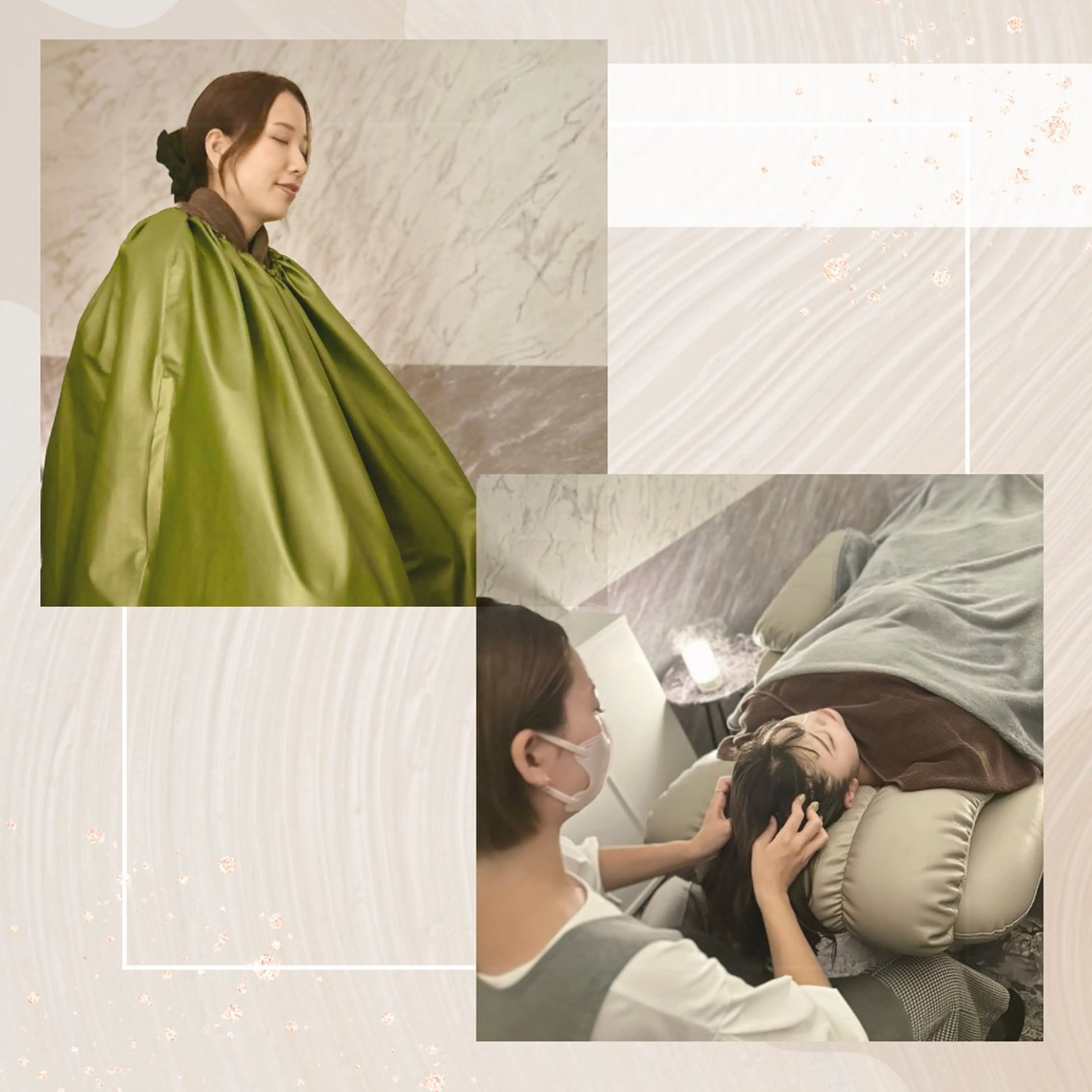 🧡平日限定🧡足ツボ👣5分つき🫧Uドライヘッドスパ40分➕国産よもぎ蒸し40分🌿の写真