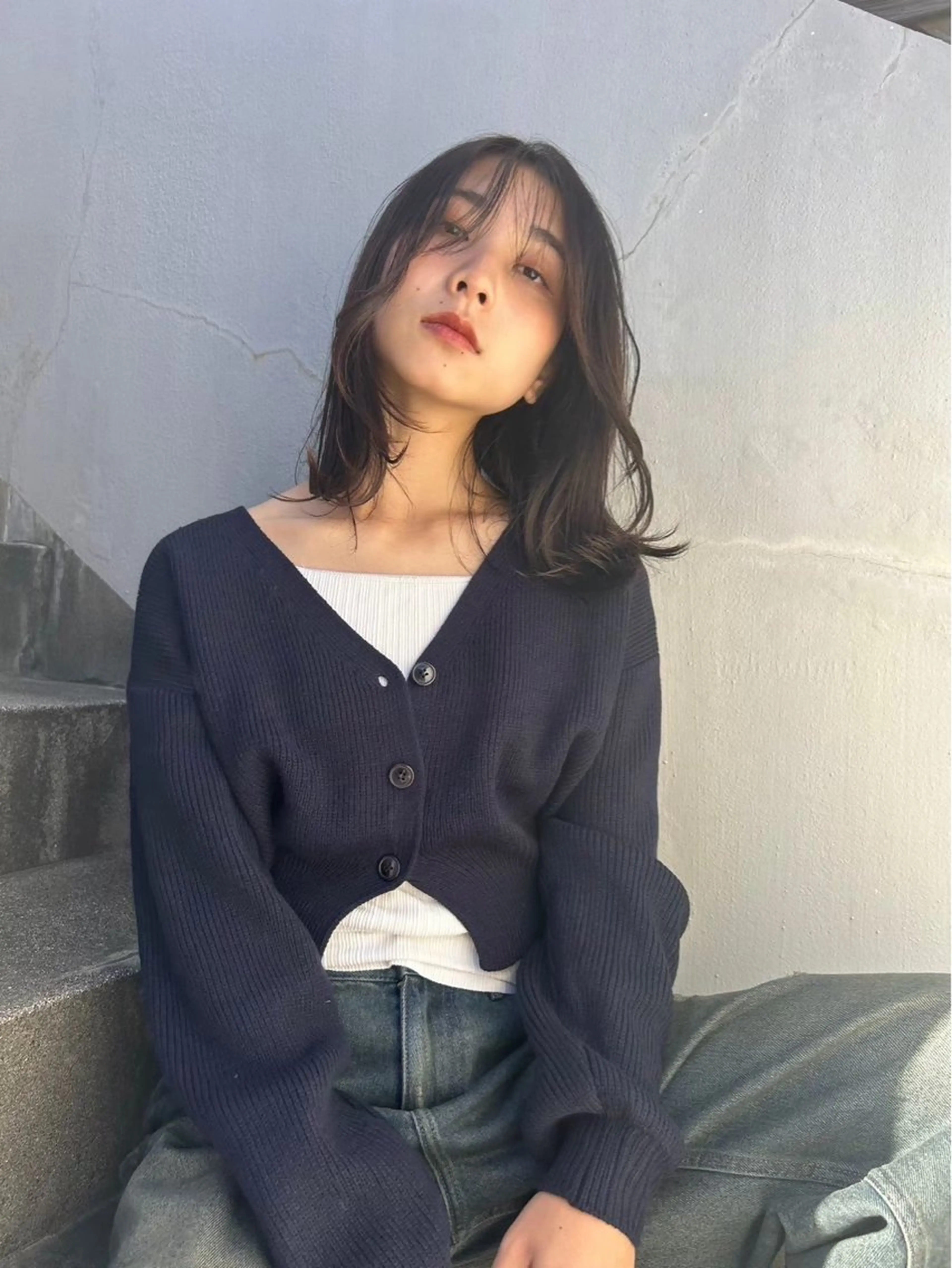 ミディアム 透明感ダブルカラー/ 諸岡ひばりのヘアスタイル