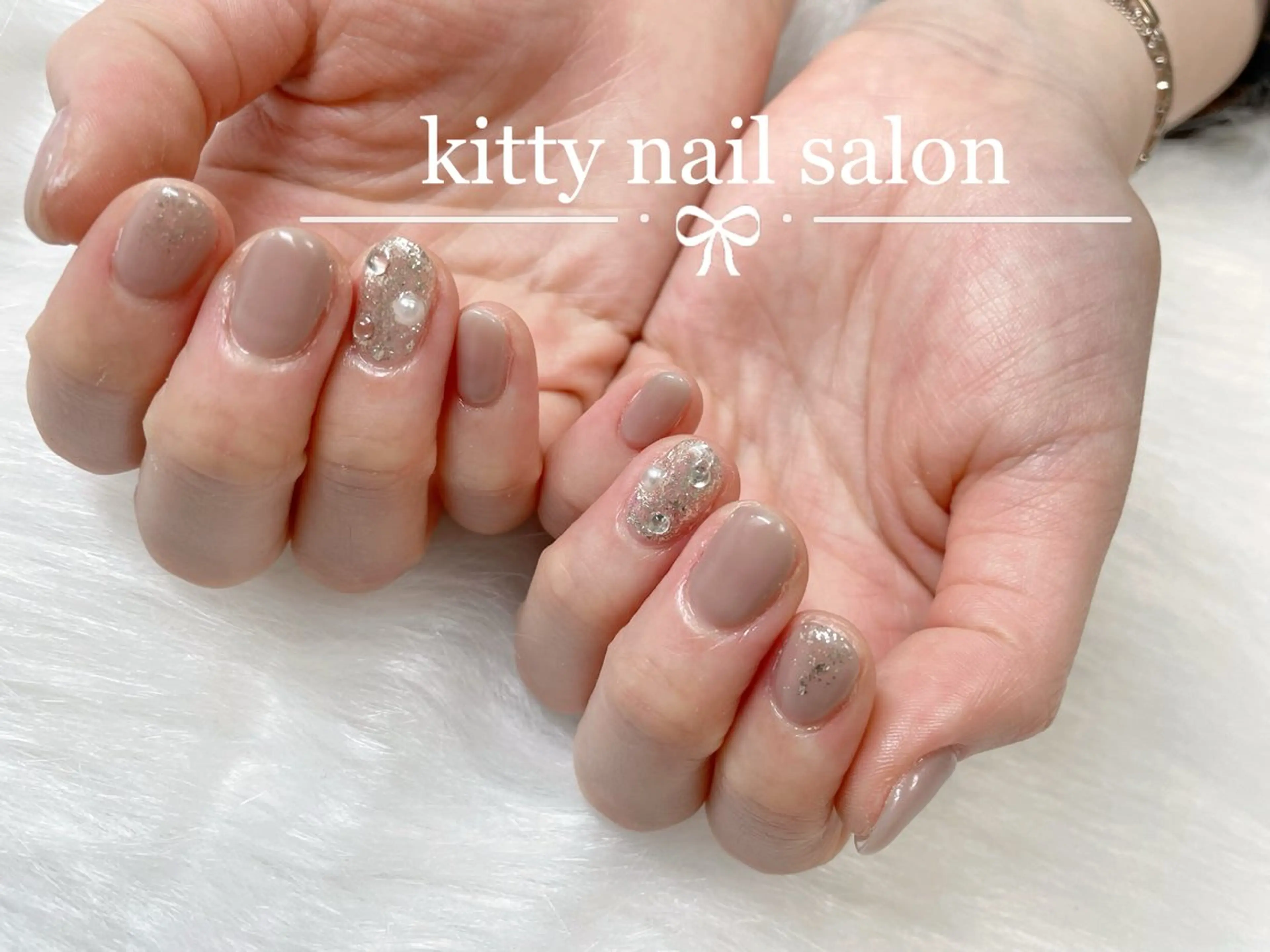 ネイル アートネイル フットネイル フレンチネイル ガラスフレンチ グラデーション kitty nail salonのネイルデザイン