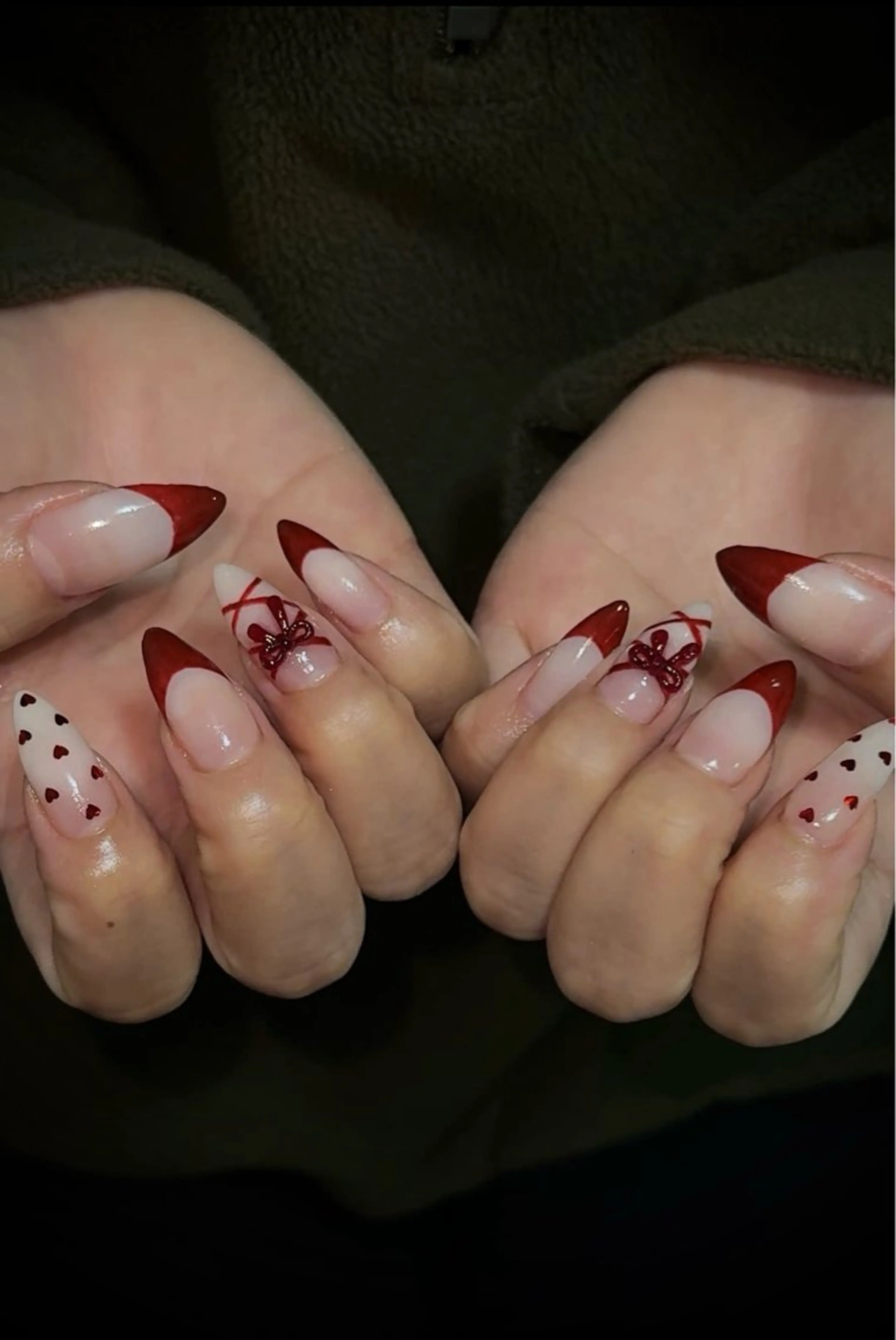 お任せデザイン💎‎🫧【ワンホンネイル・海外風】【ロングネイルのみ】長さ足りない方はチップ付けます☆1本¥300の写真