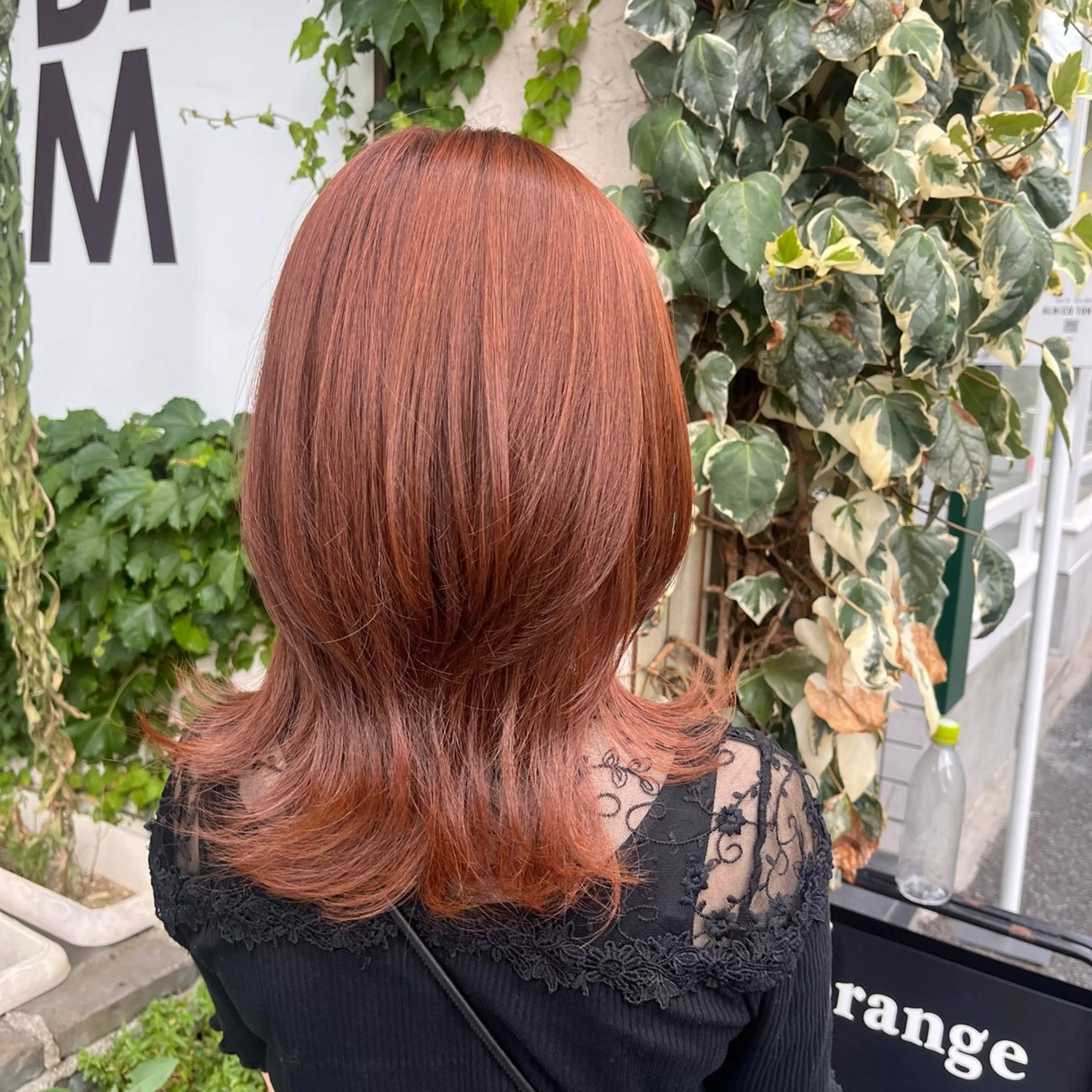 セミロング カラー オレンジ HAIR　& MAKE orange所属・mary'sメリー /ニュアンスカラーのヘアスタイル