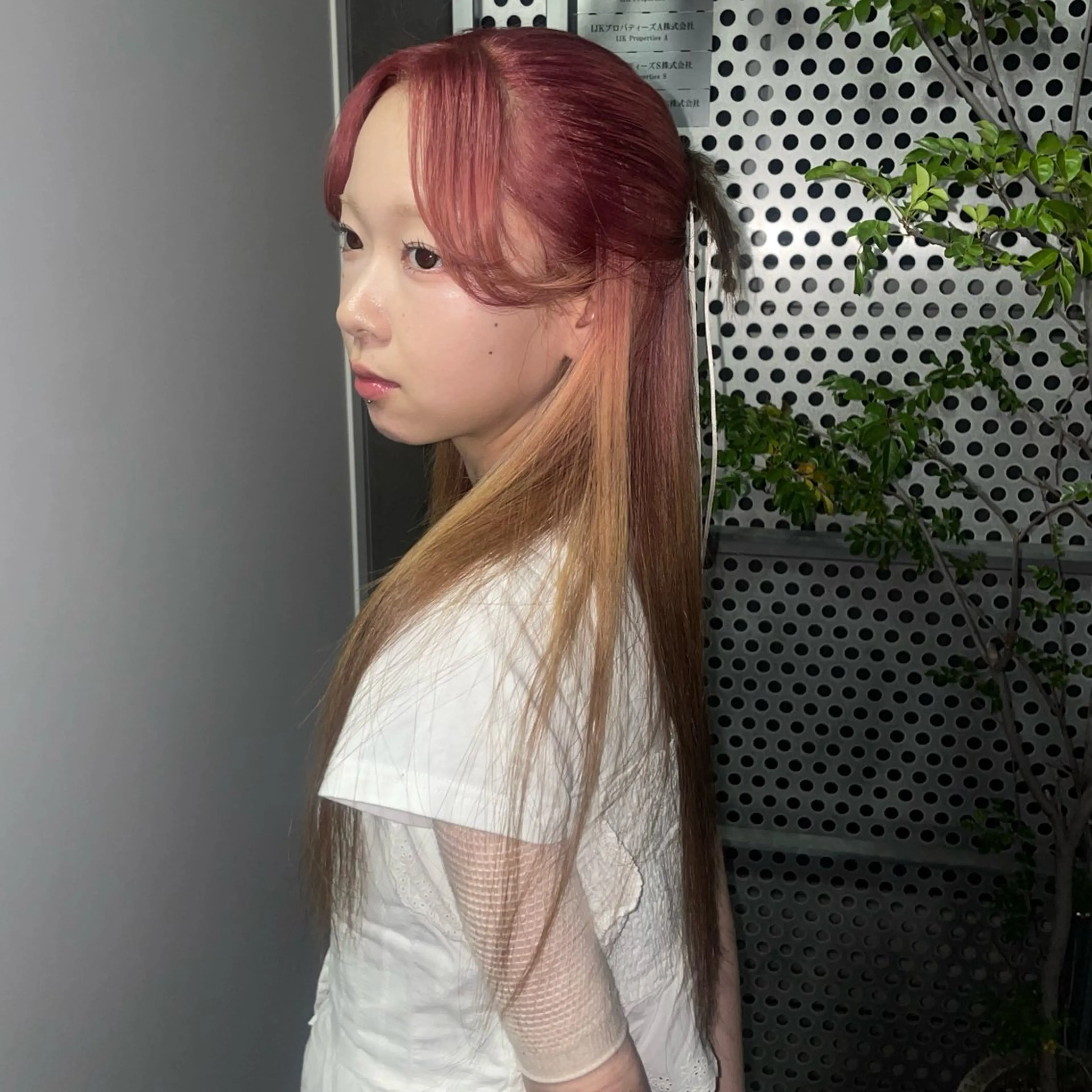 ロング カラー ヘアアレンジ ベージュカラー デザインカラー ピンクカラー トレンドカラー🥣／ ヘアアレンジ✩.*˚のヘアスタイル