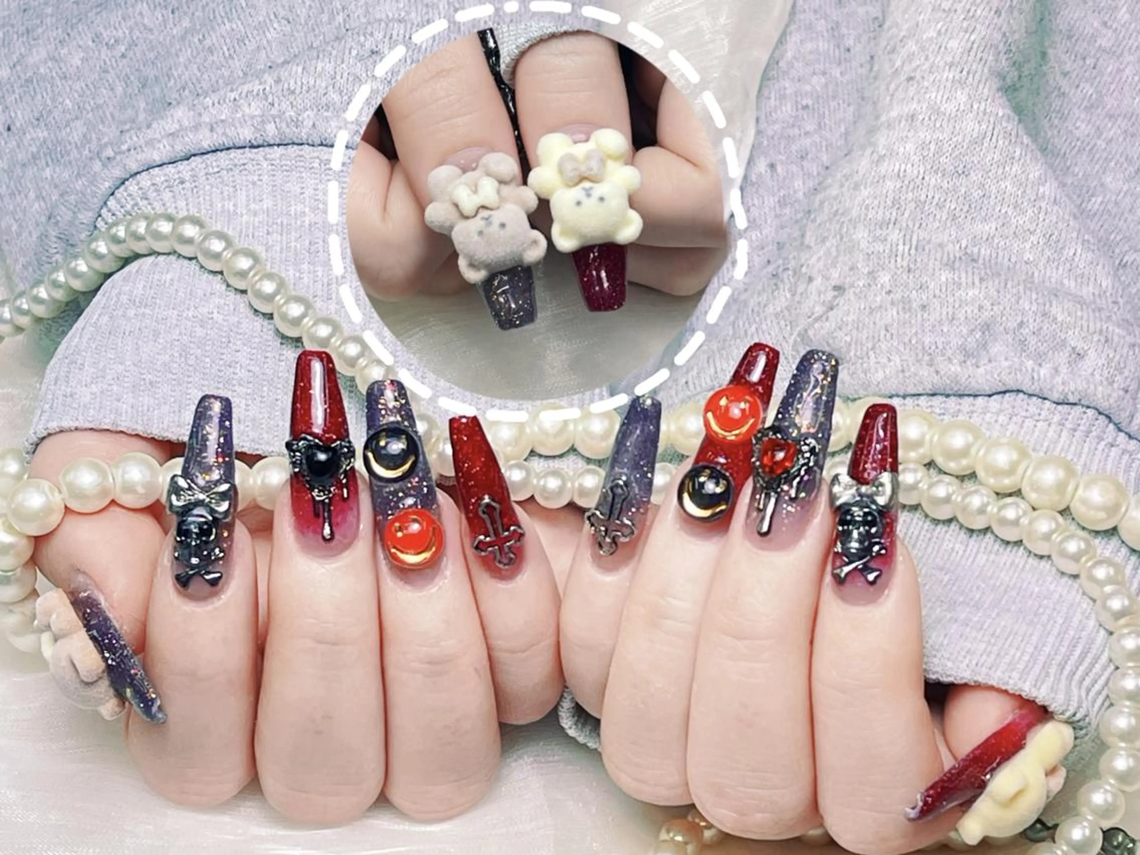 メンズ ネイル Bloom kabukiのネイルデザイン