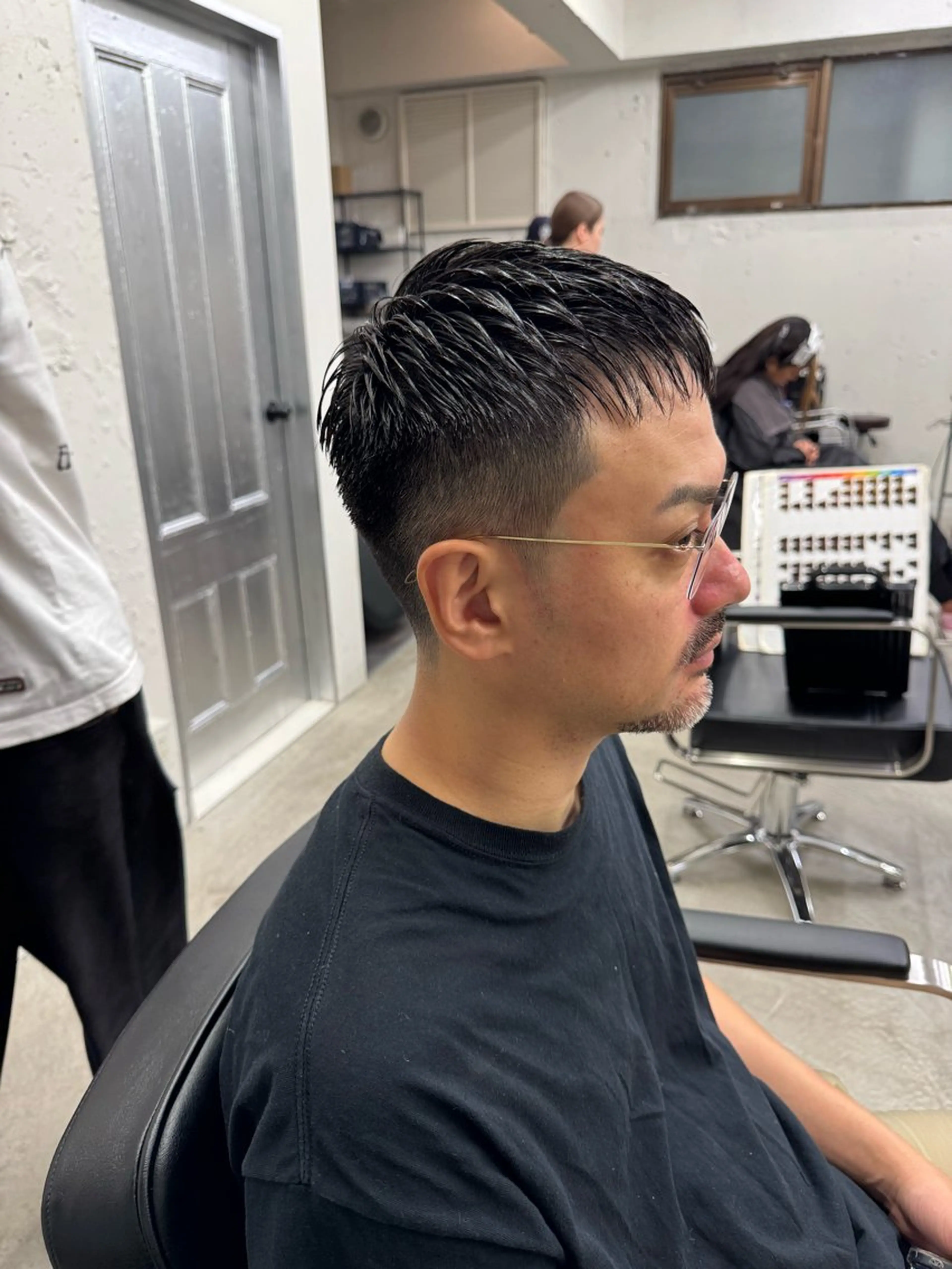 ショート メンズ センターパート フェードカット メンズショート スキンフェード スパイキーショート カット トリートメント 💈メンズ特化💈 TASUKUのヘアスタイル