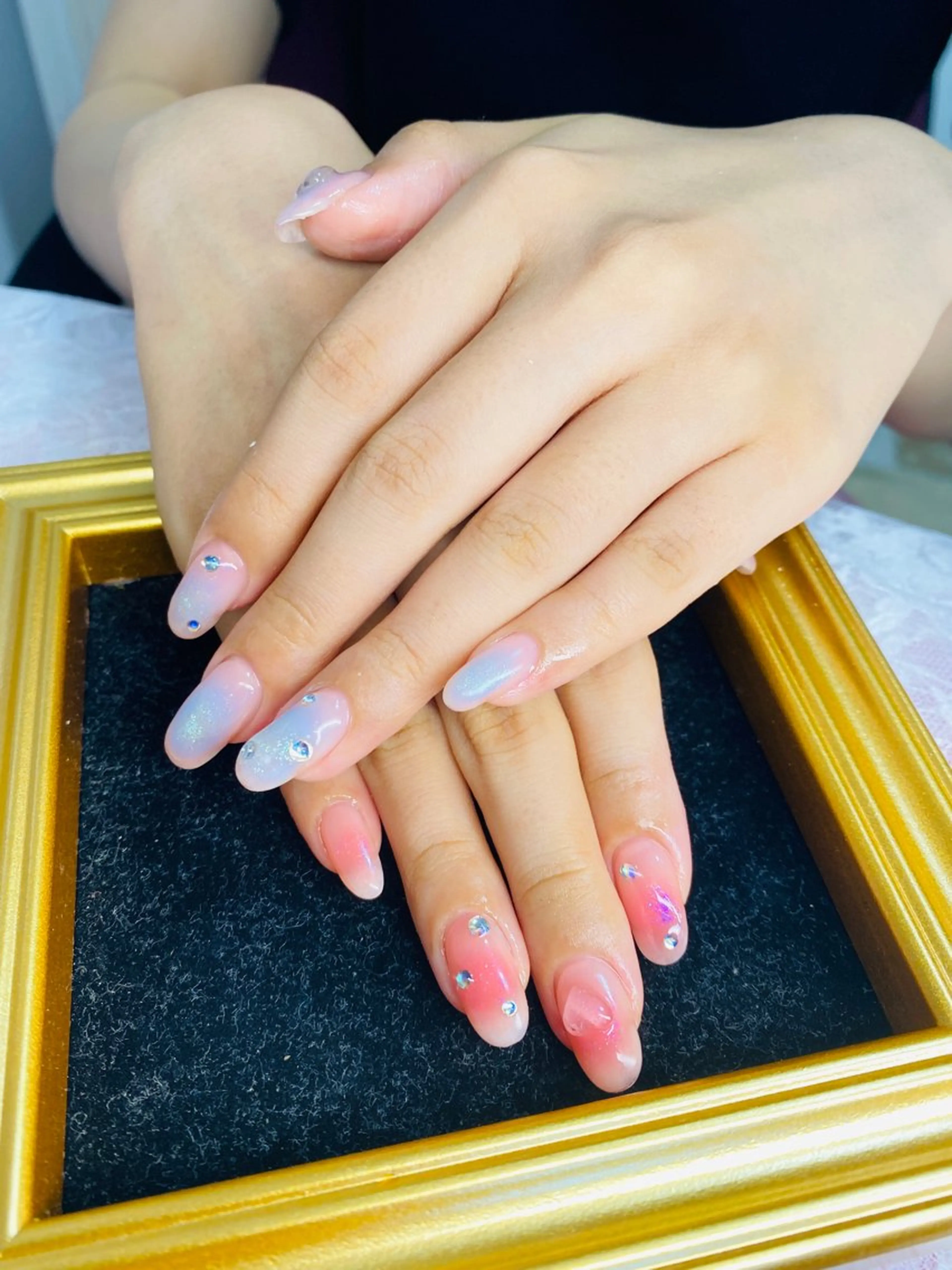 ネイル チークネイル HandS ネイル 自宅サロンのネイルデザイン